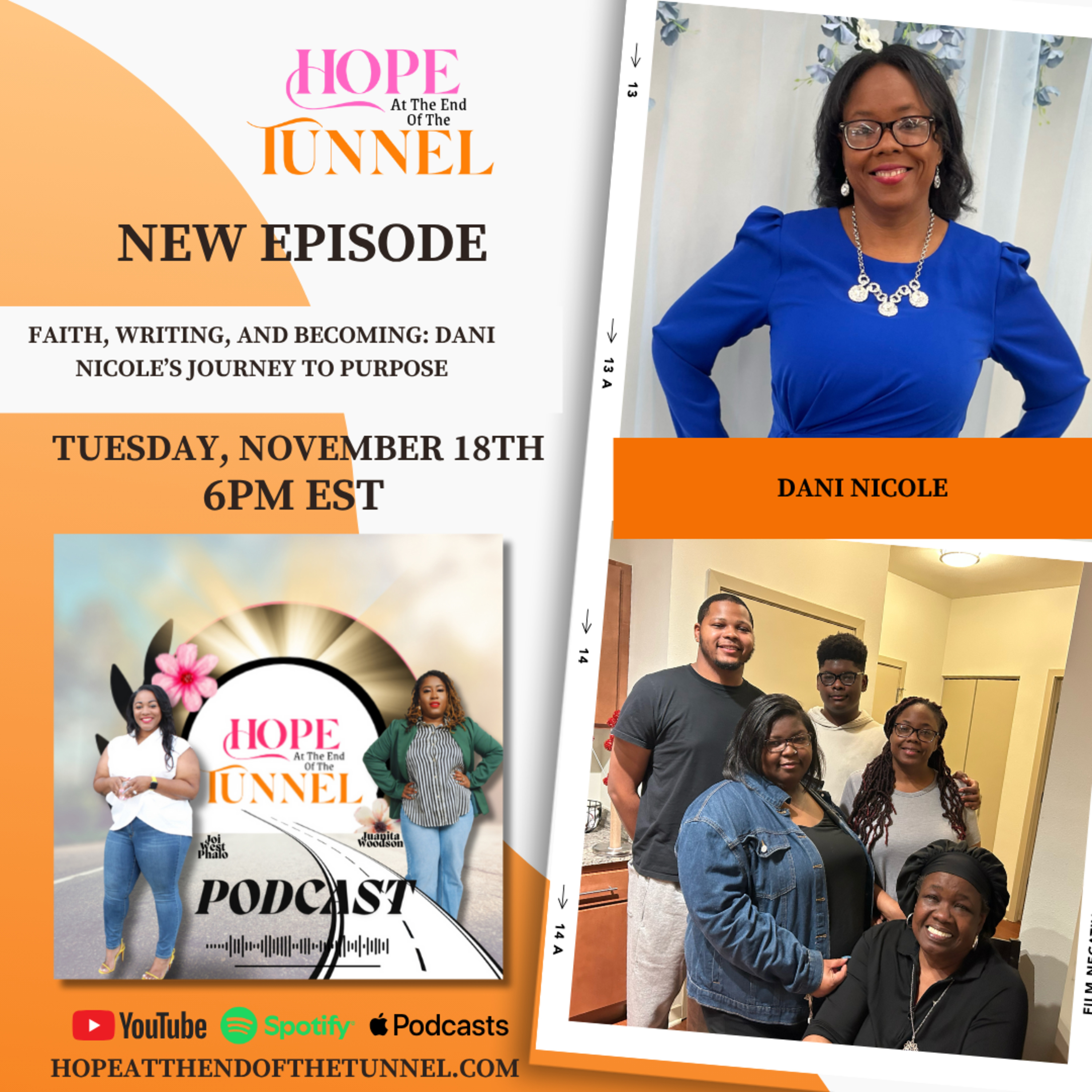 Faith and Writing and Becoming: Dani Nicole’s Journey to Purpose | Hope at the End of the Tunnel Podcast episode artwork