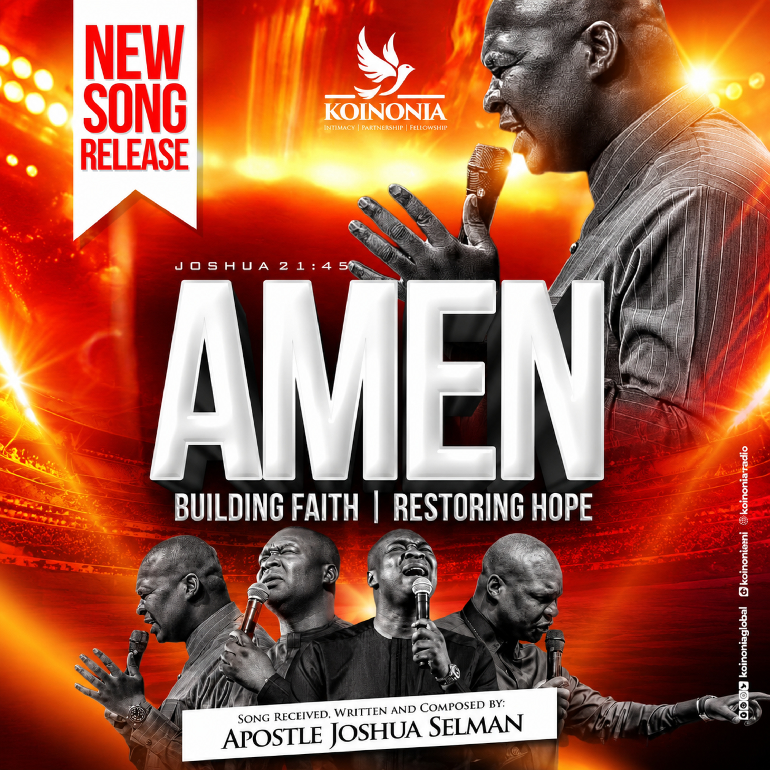 AMEN: A New Song by Apostle Joshua Selman (Live Performance) Koinonia Worship Team (Powerful Worship)