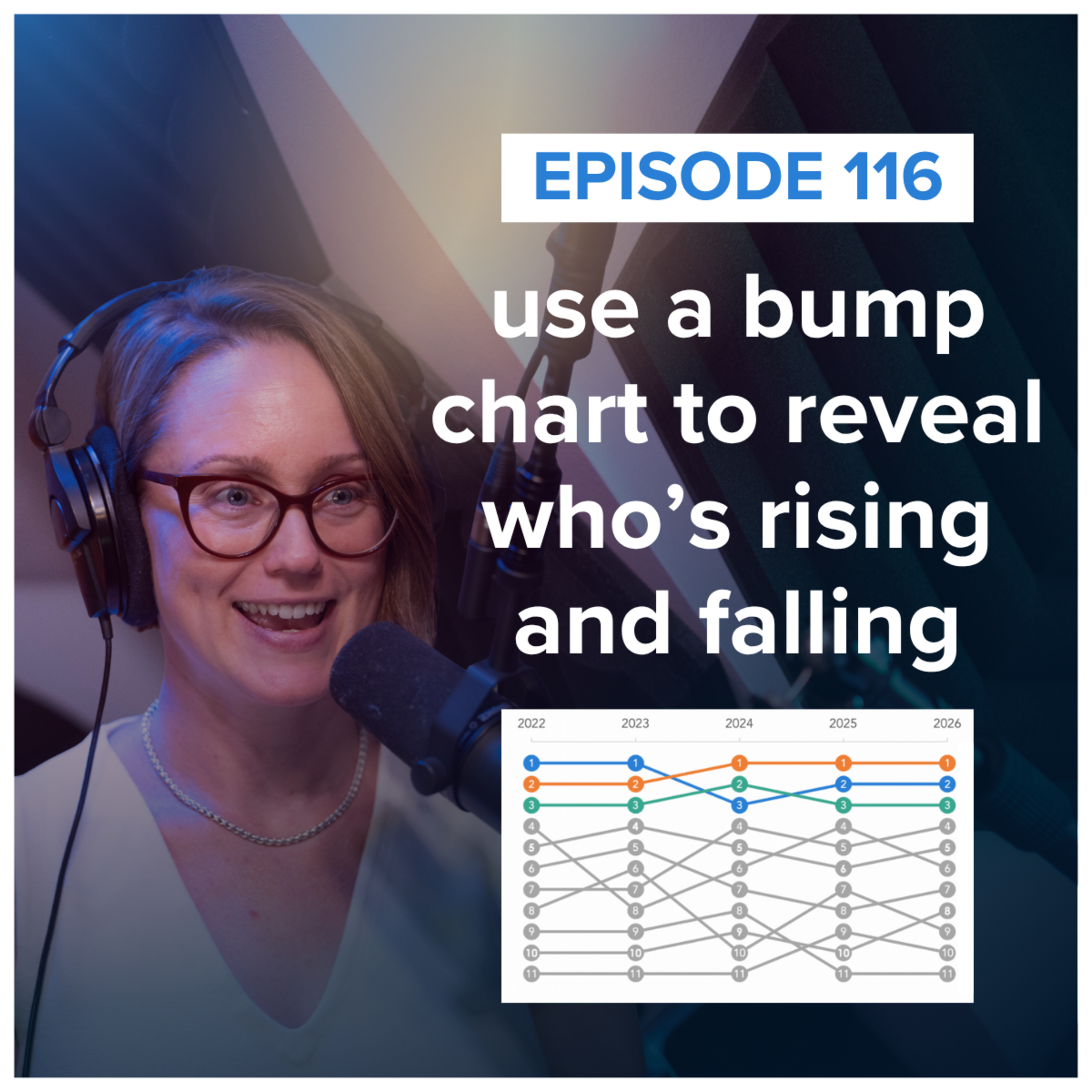use a bump chart to reveal who’s rising and falling