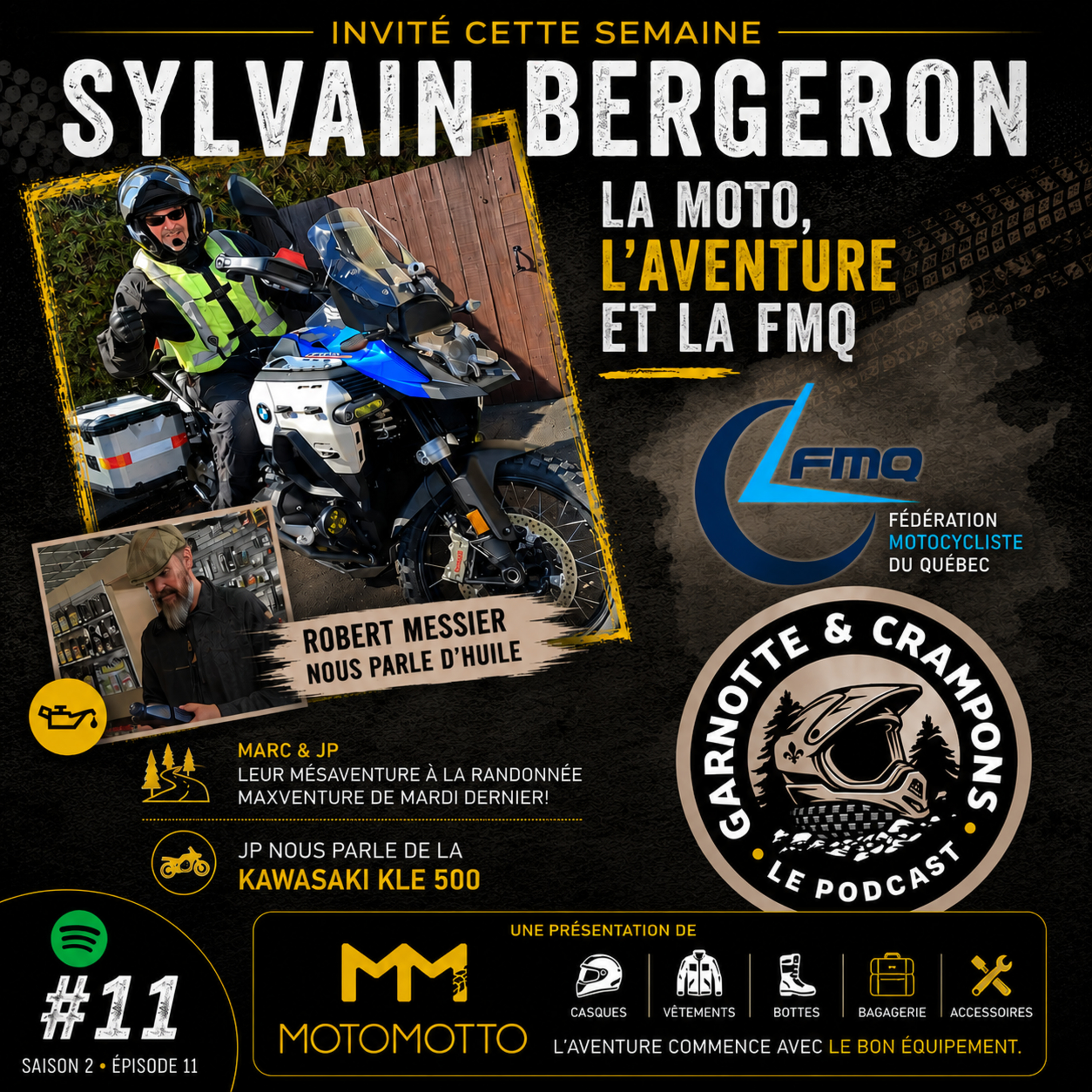 Garnotte & Crampons S2 E11, Sylvaine Bergeron, La moto, l'aventure et la FMQ episode artwork