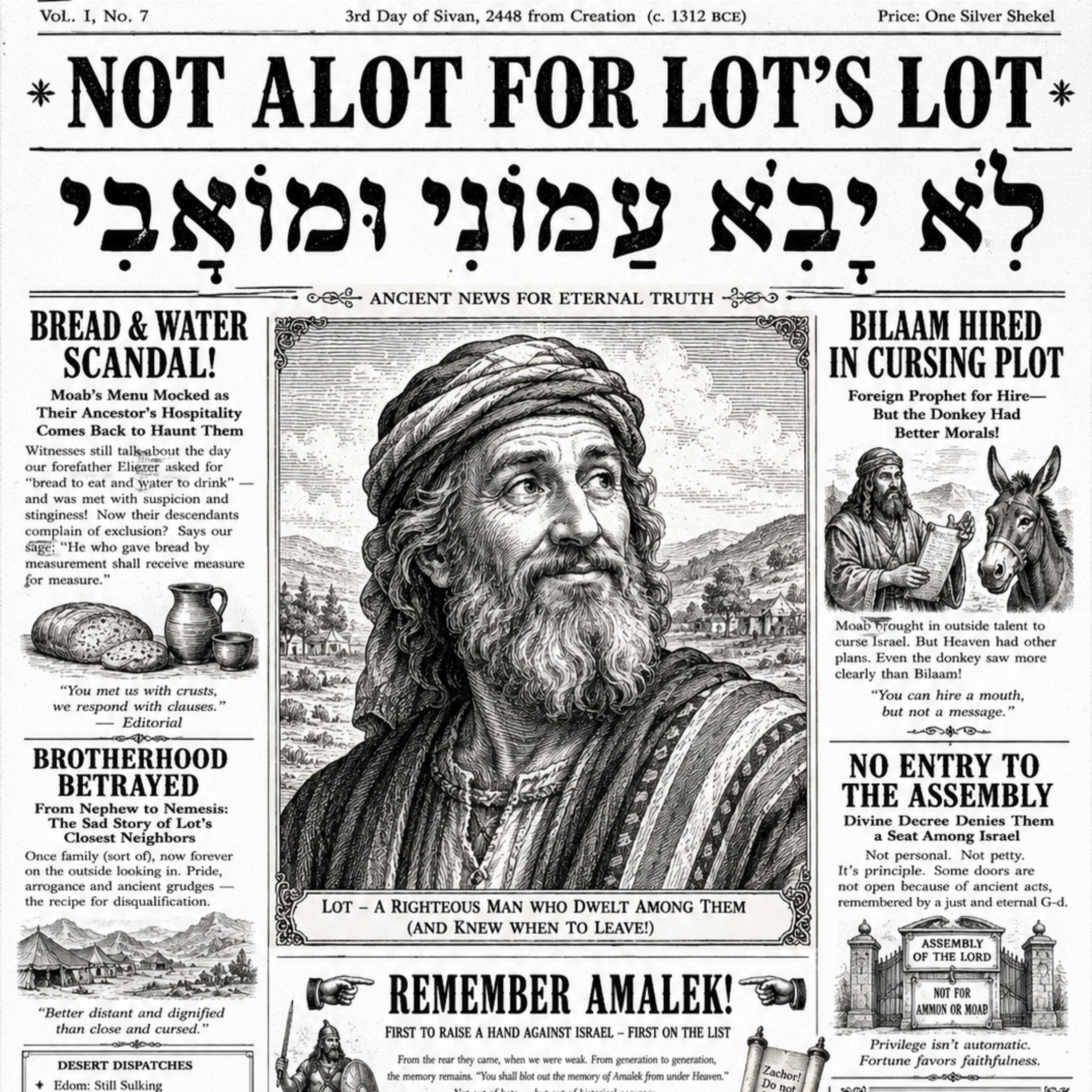 לֹא יָבֹא עַמּוֹנִי וּמוֹאָבִי - Not Alot for Lot's Lot - פרשת כי תצא episode artwork