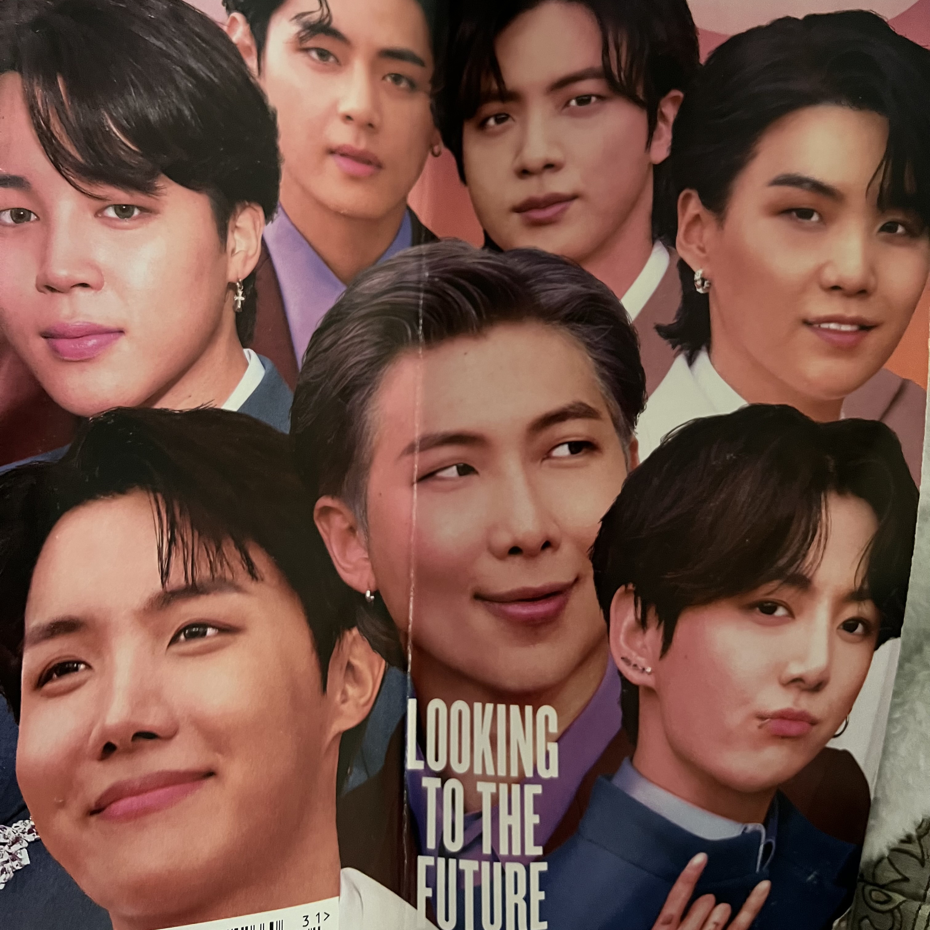I am reading the magazine of BTS Looking To The Future