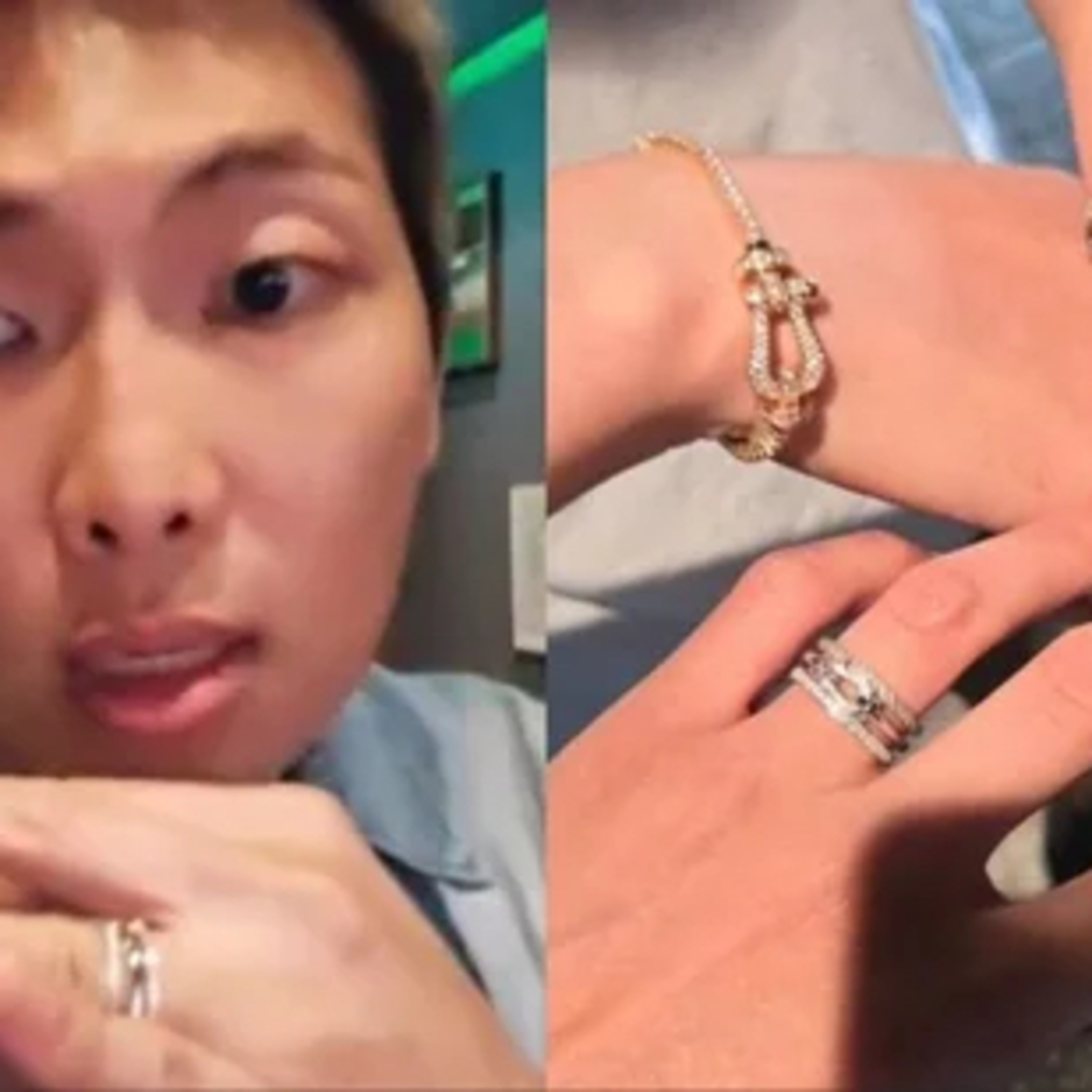 BTS' RM responds after fans tease him for wearing Jin’s diamond ring birthday gift on wedding finger