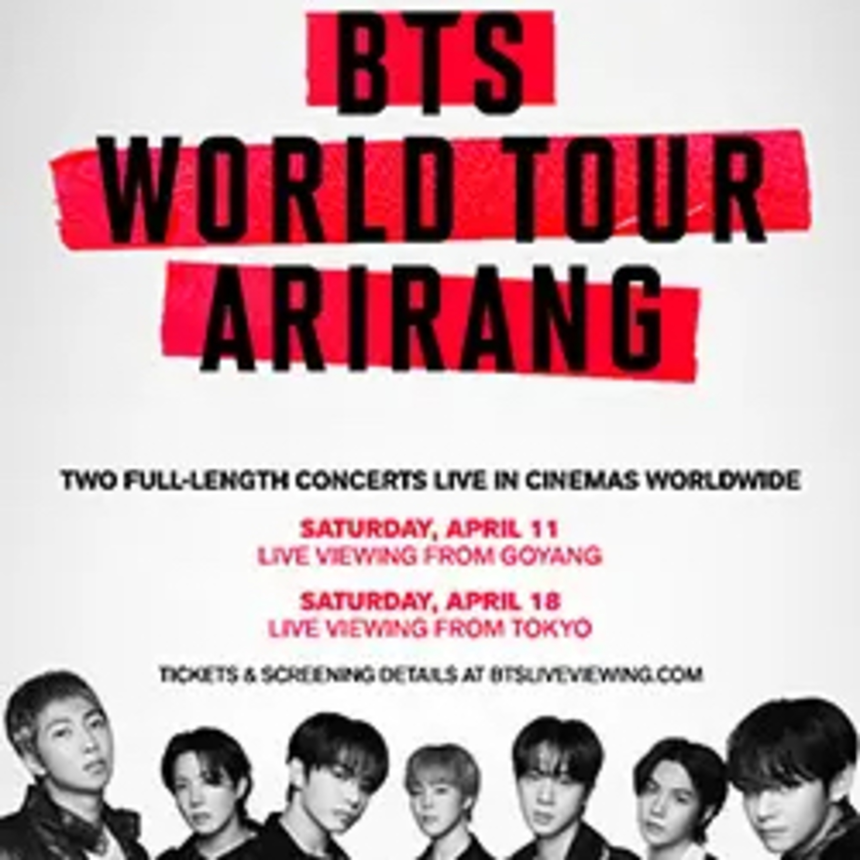 I am going to go see the concert movie 2026 of BTS ARIRANG world tour concert movie in movie theater