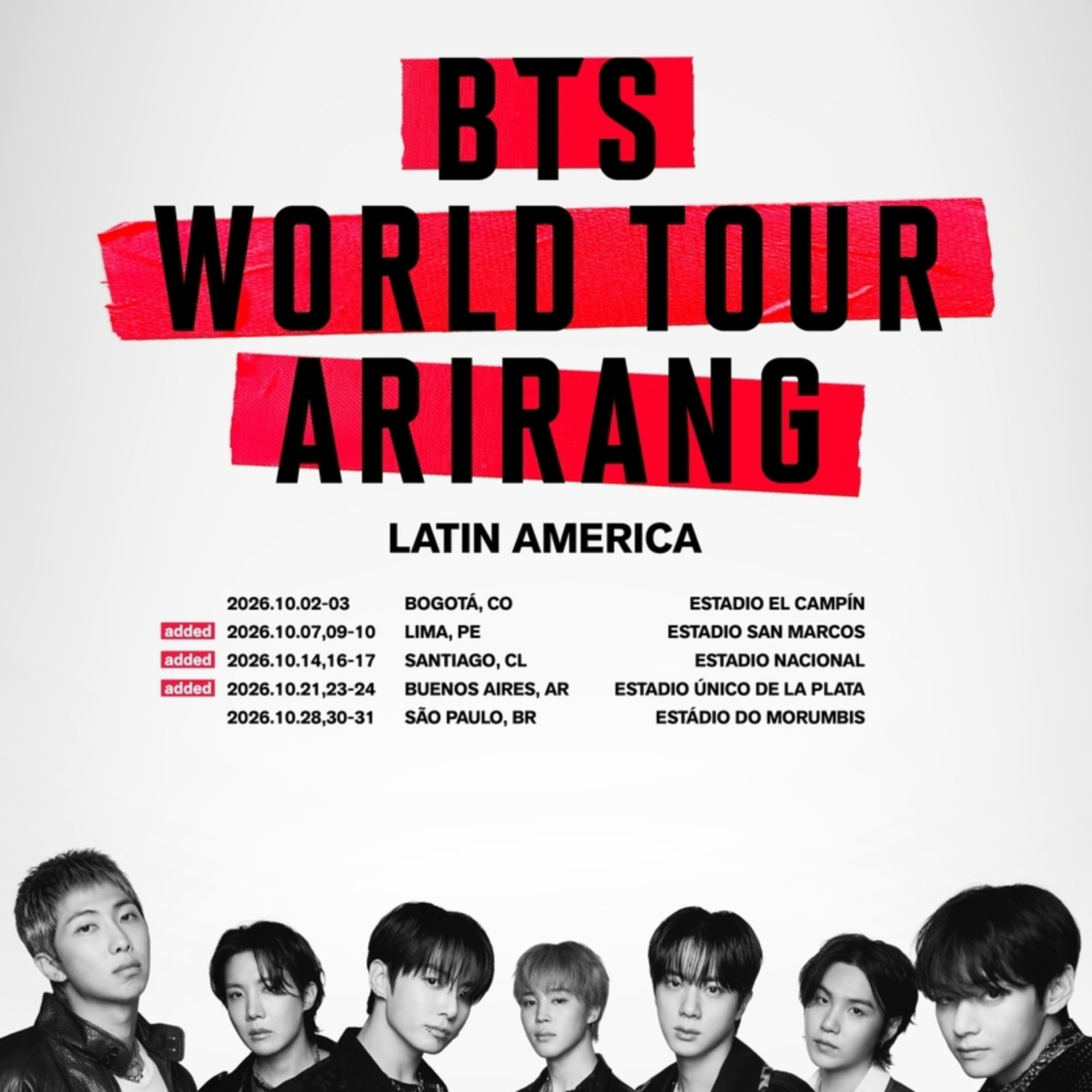 BTS ARIRANG world tour or are you interested in streaming details for upcoming South American Leg
