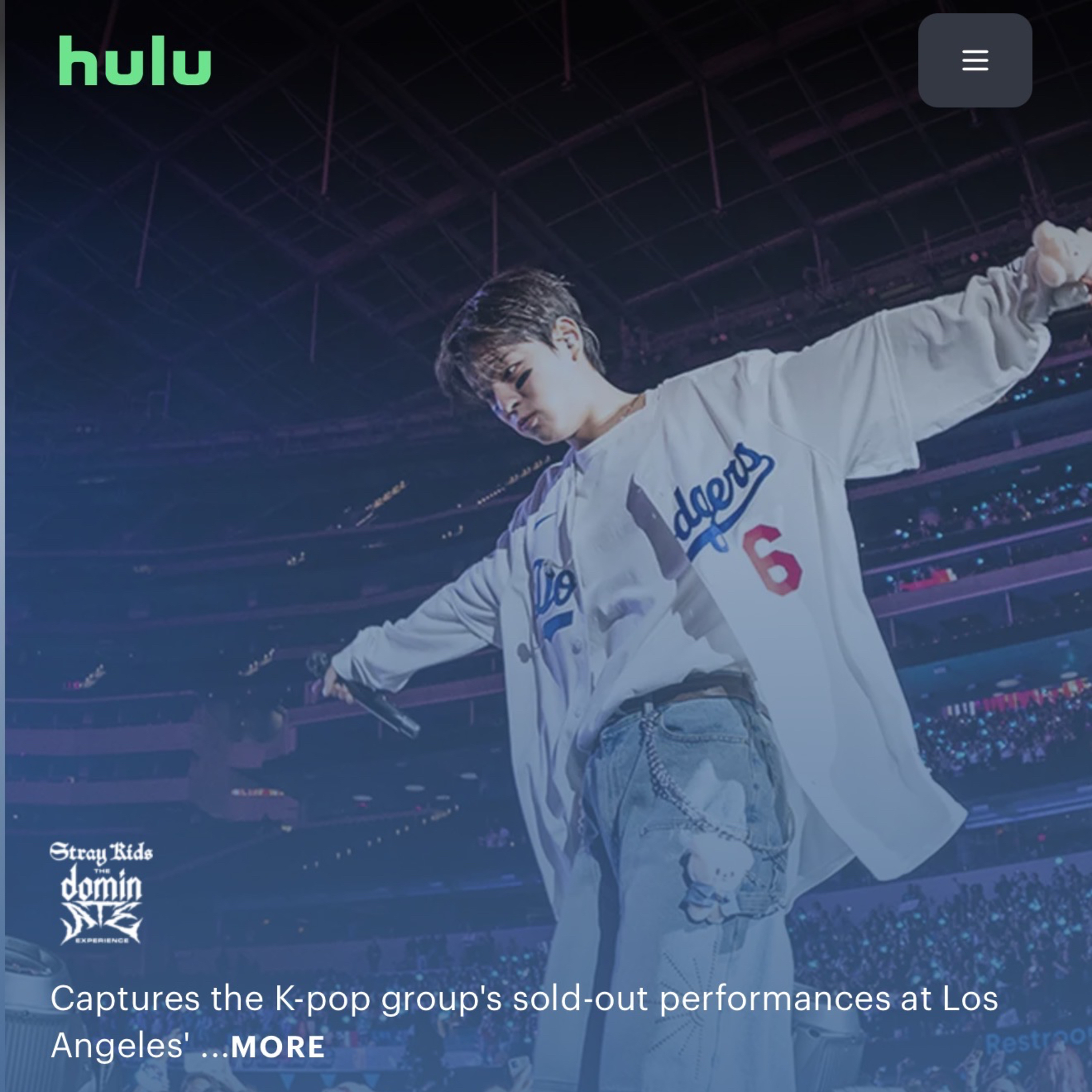 Stray Kids: The dominATE Experience the concert movie is available to watch on Hulu and Disney Plus