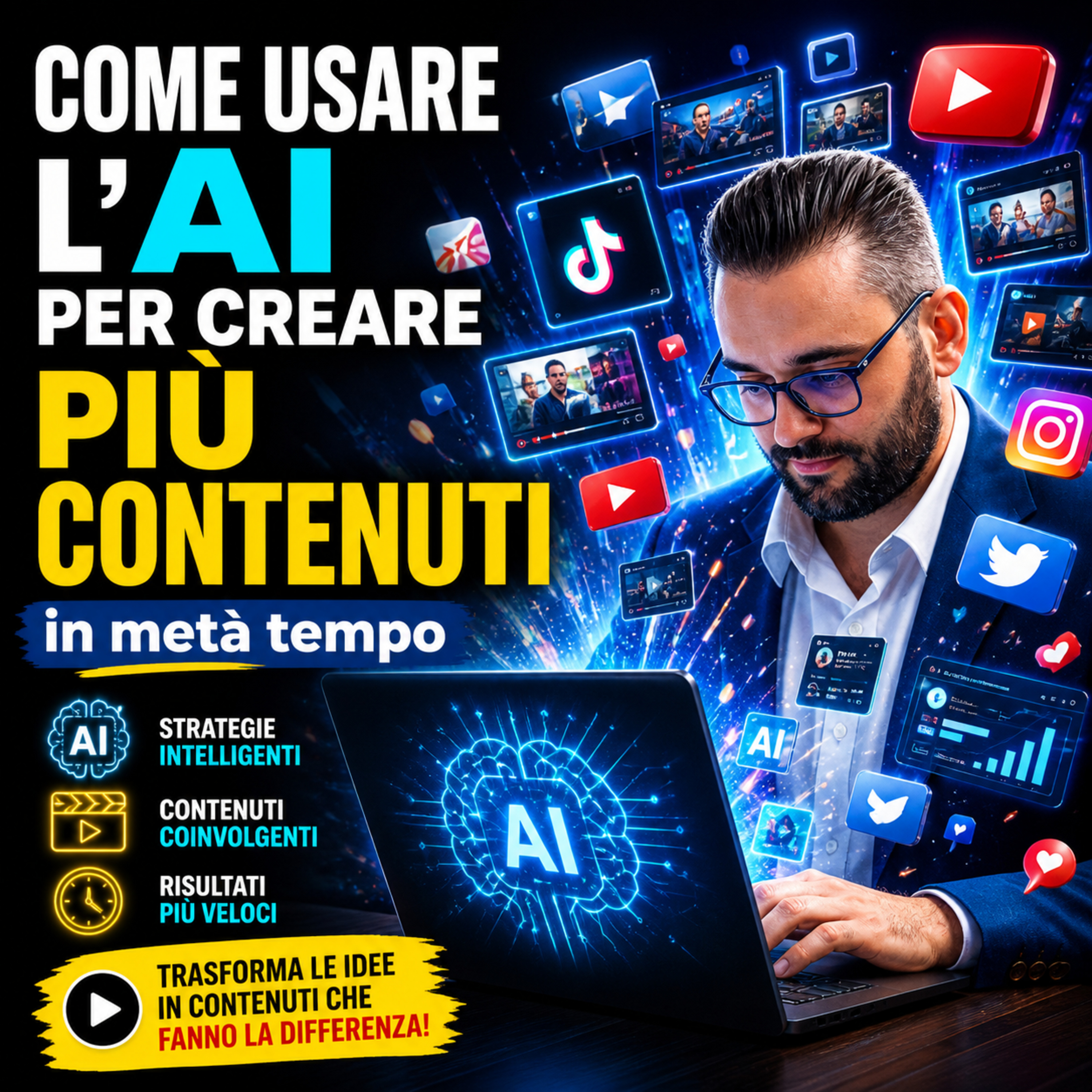 Come usare l’A.I. per creare più contenuti in metà tempo episode artwork
