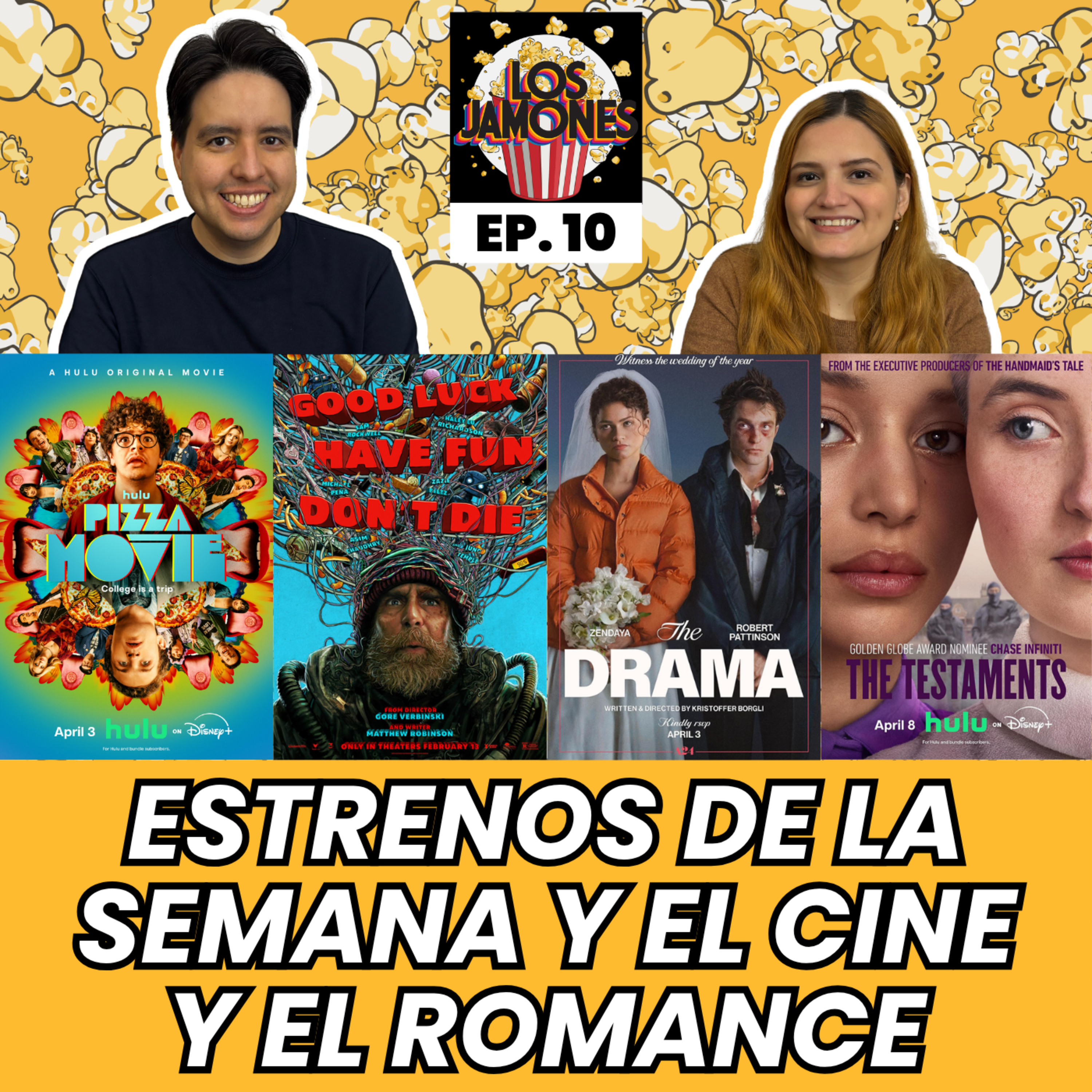 Recomendamos: El Drama, Buena Suerte Diviértete No Mueras, Los Testamentos, Pizza Movie y más | Los Jamones Podcast episode artwork