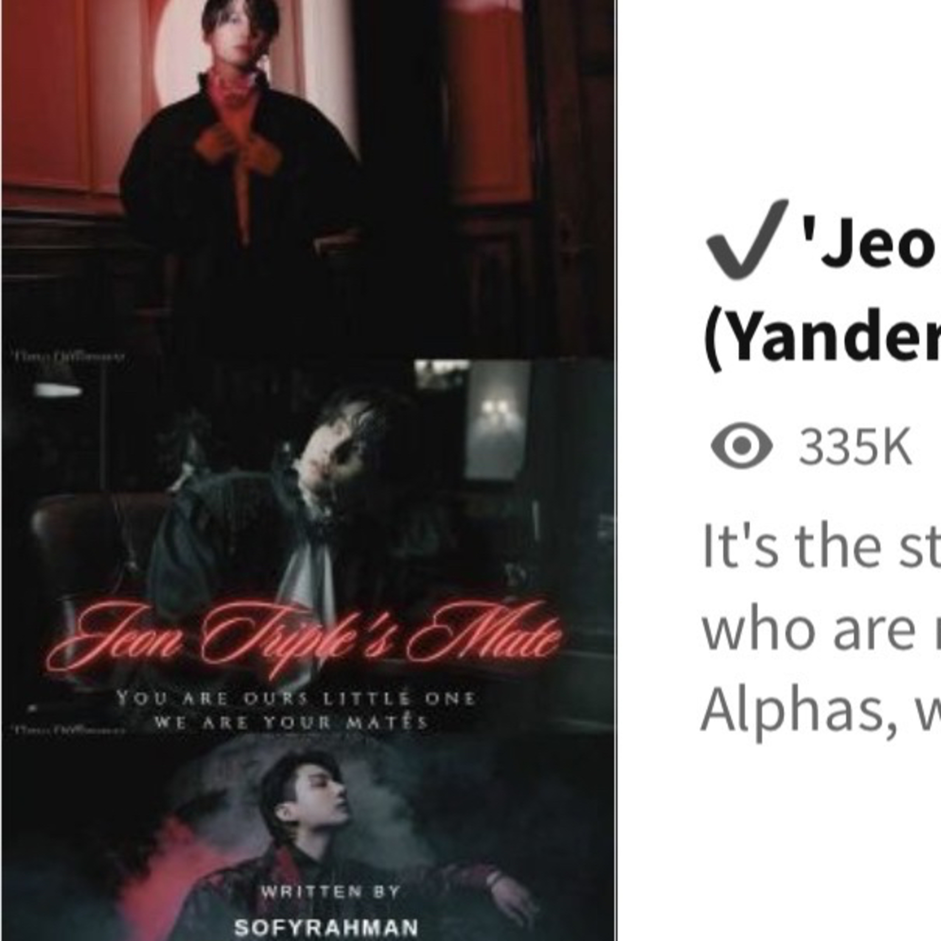 Jeon Triple’s Mate: Ours BTS Jungkook werewolf And YN Wattpad fan fiction chapter 6 and chapter 7  episode artwork