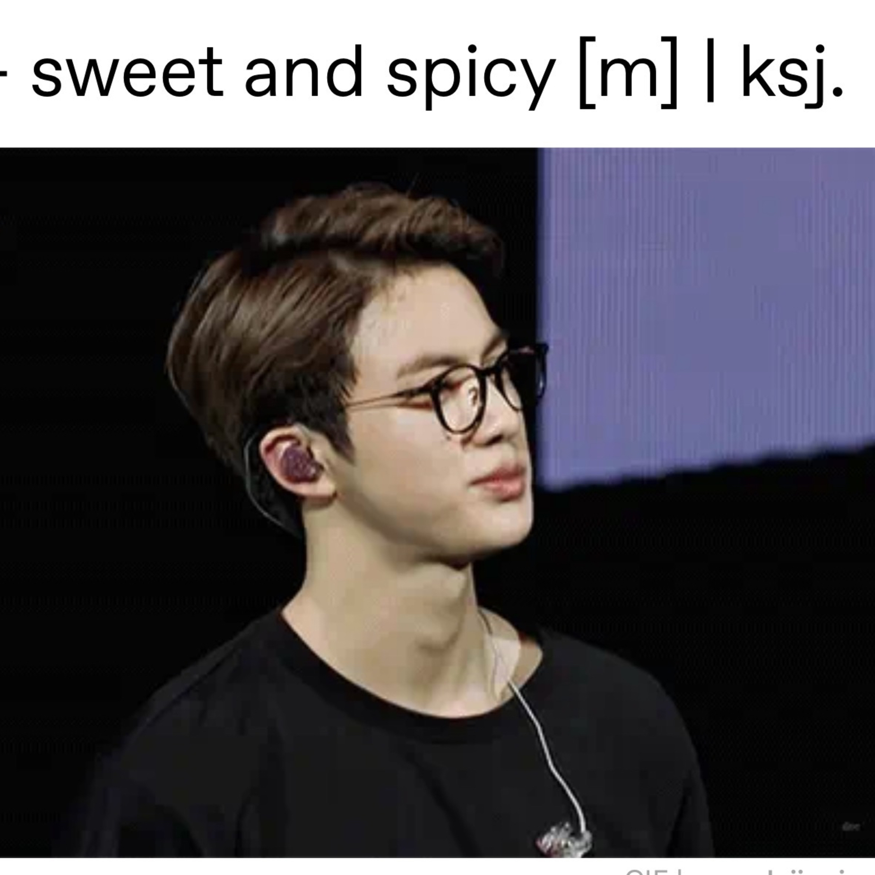 sweet and spicy [m] BTS Jin and YN fan fiction tumblr  episode artwork