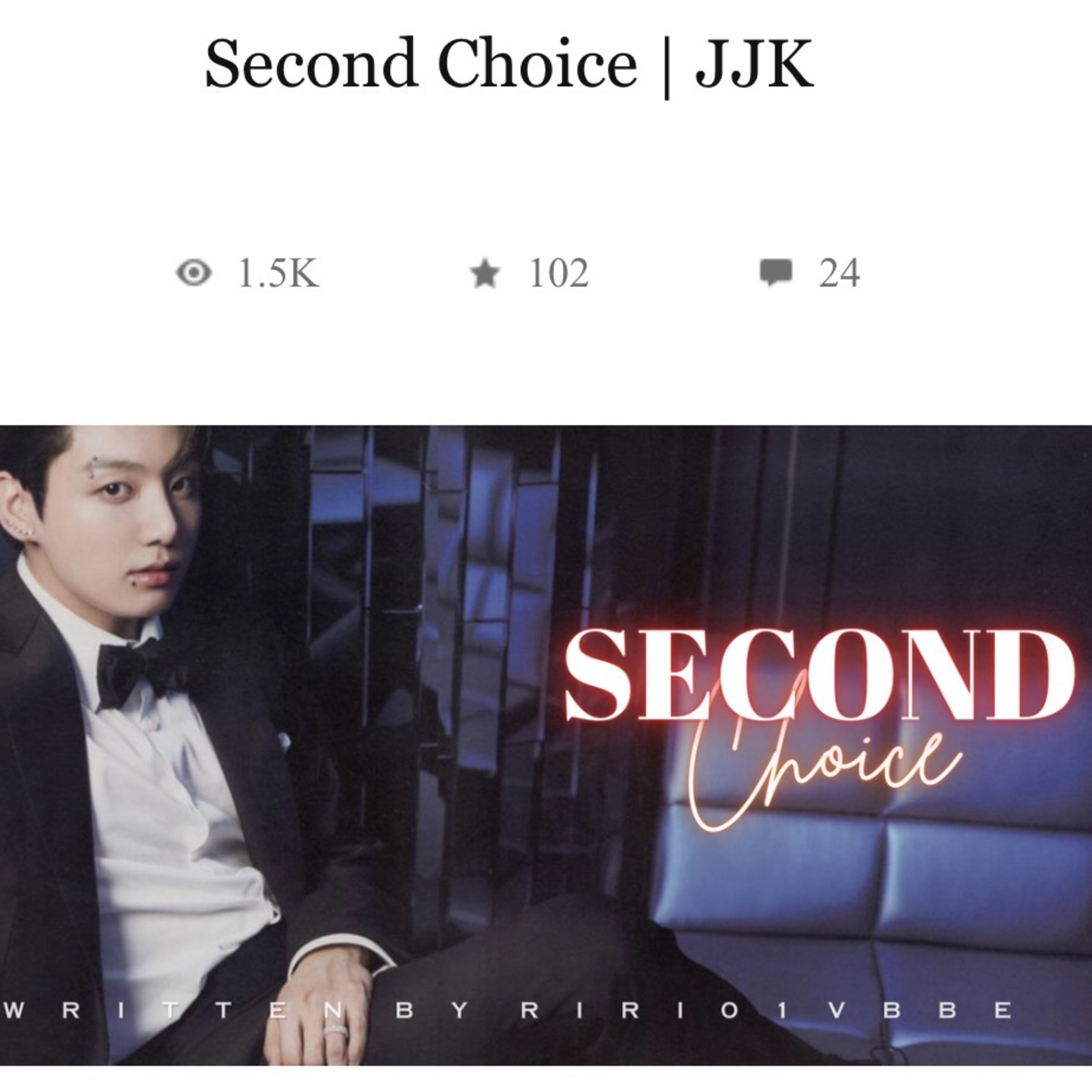 Part 2: I am reading the Wattpad Second Choice fan fiction BTS Short Series Jungkook and YN  episode artwork