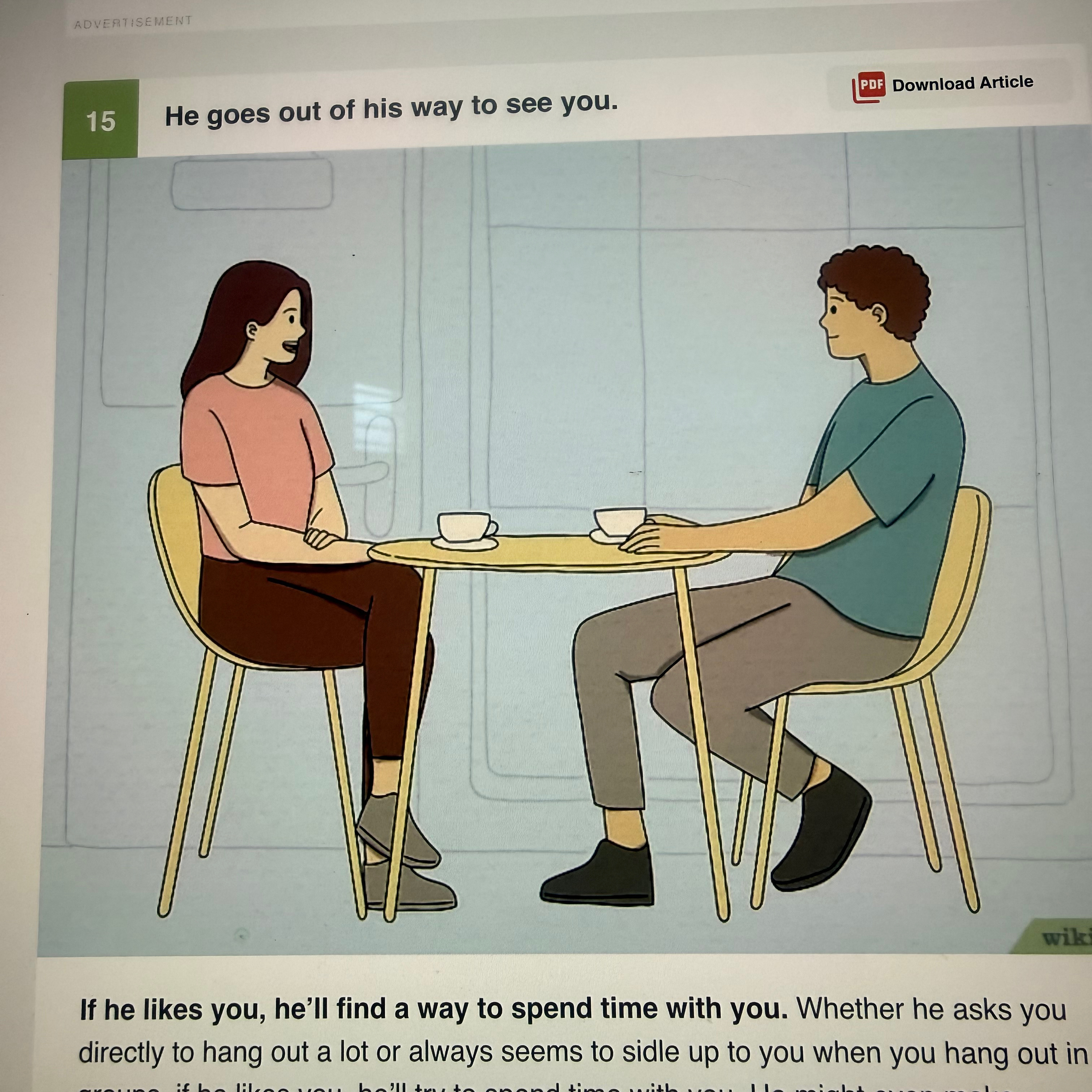 Hints He Wants to Be More Than Just Friends WikiHow article today  episode artwork