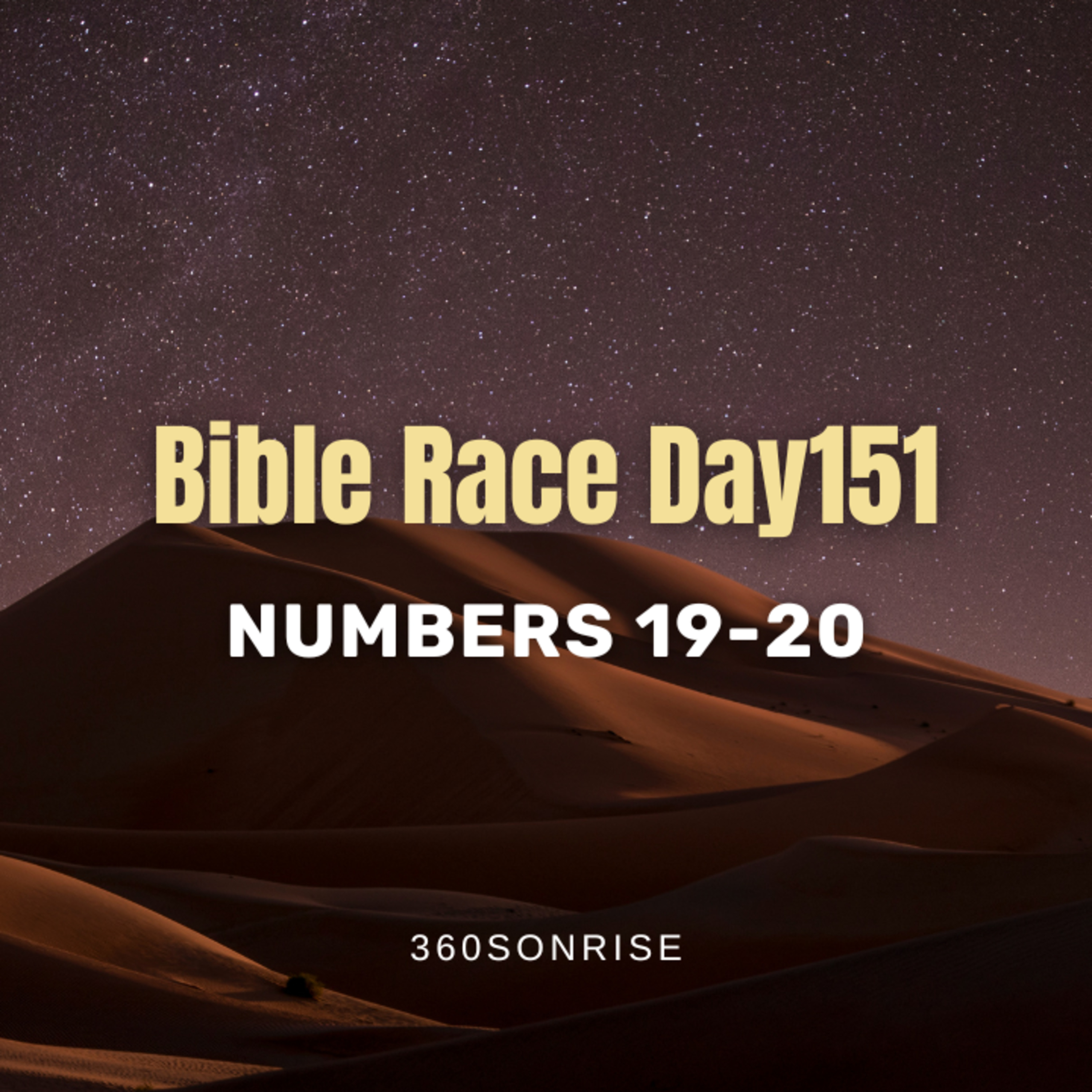 Bible Race 5/31/2026: Day151: Numbers 19-20 episode artwork