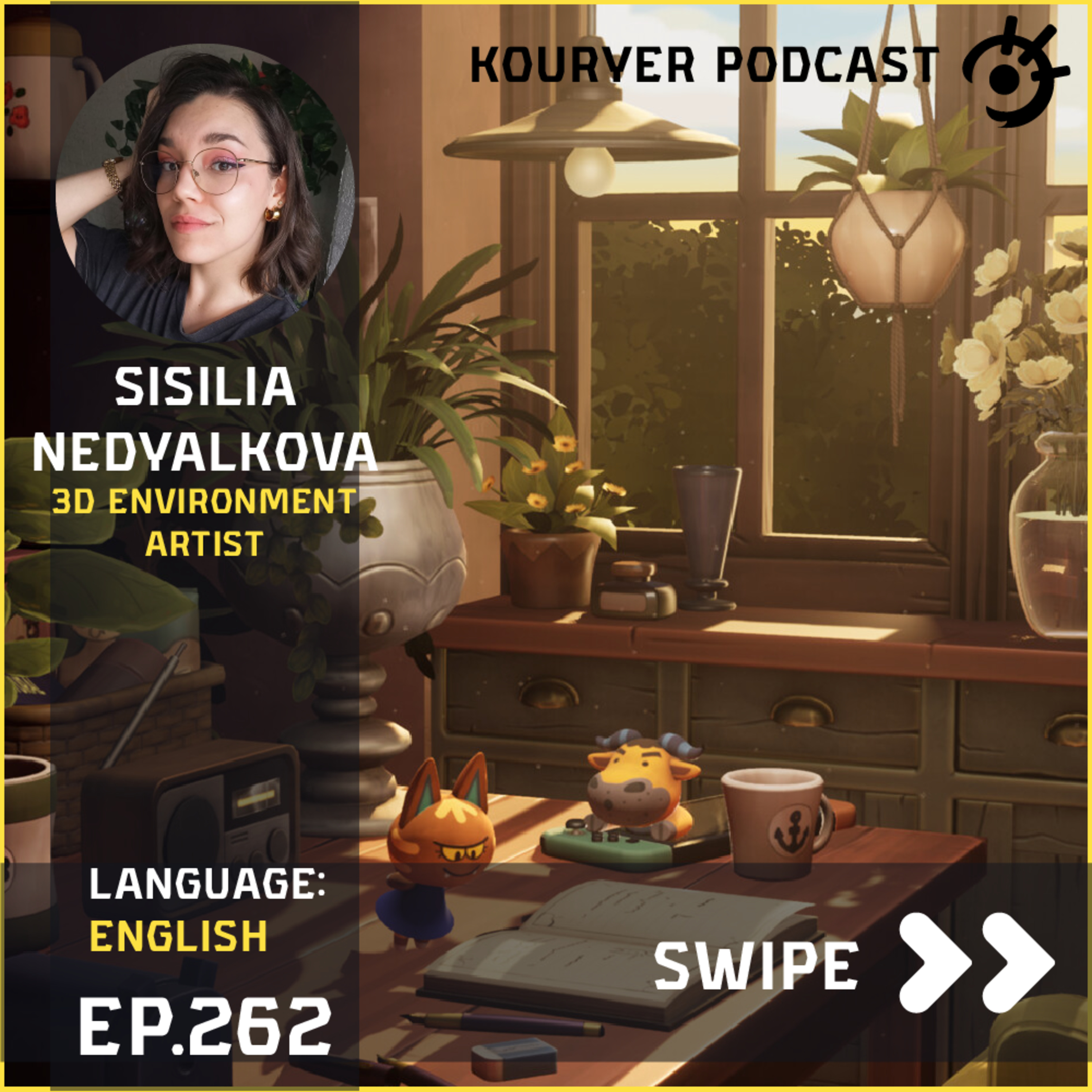 Stylized 3d Environment art With Sisilia Nedyalkova - Kouryer podcast #262 episode artwork