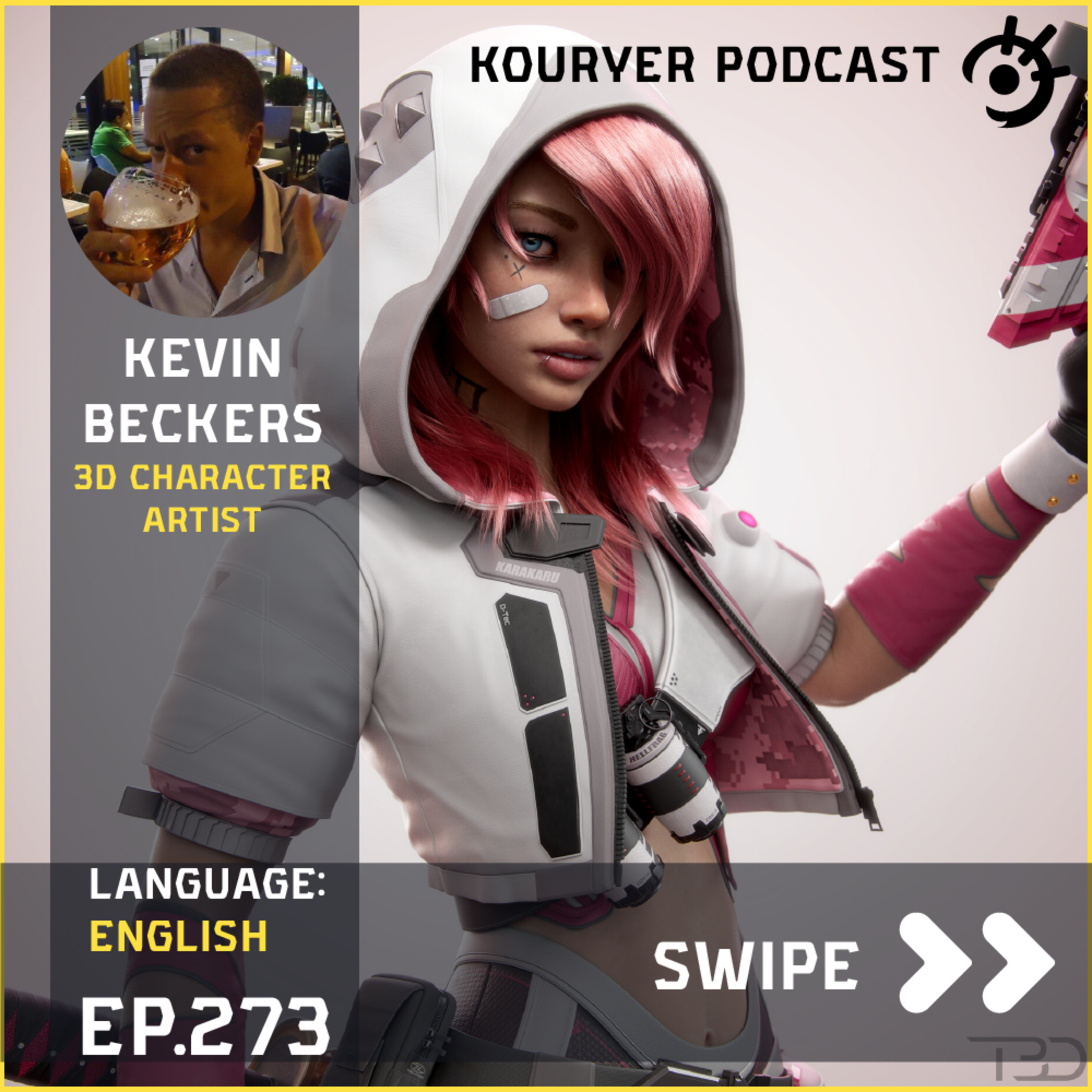 Golden Rules for Success in Character Art with Kevin Beckers - Kouryer podcast #273 episode artwork
