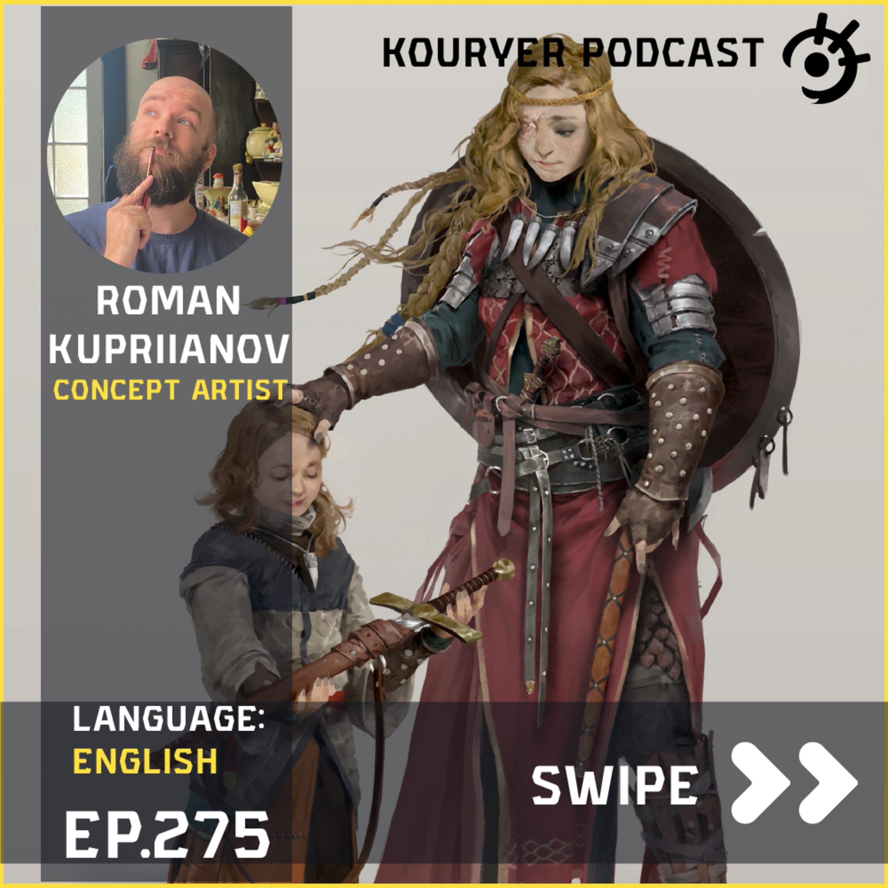 Character Design Philosophy with Roman Kupriianov: From Sketch to Render - Kouryer podcast #275 episode artwork