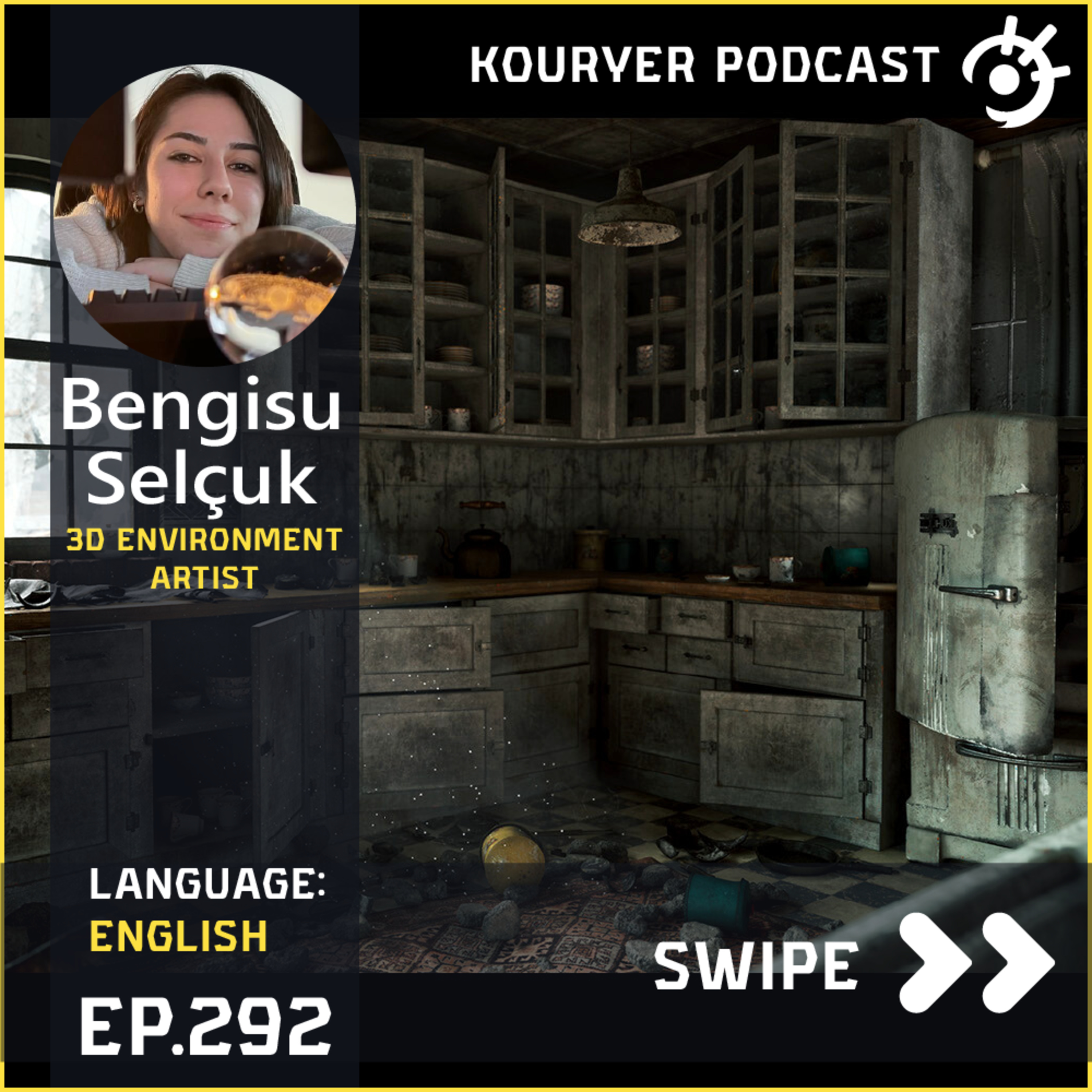 Learning 3d Environment art with Bengisu Selçuk - Kouryer podcast #292 episode artwork