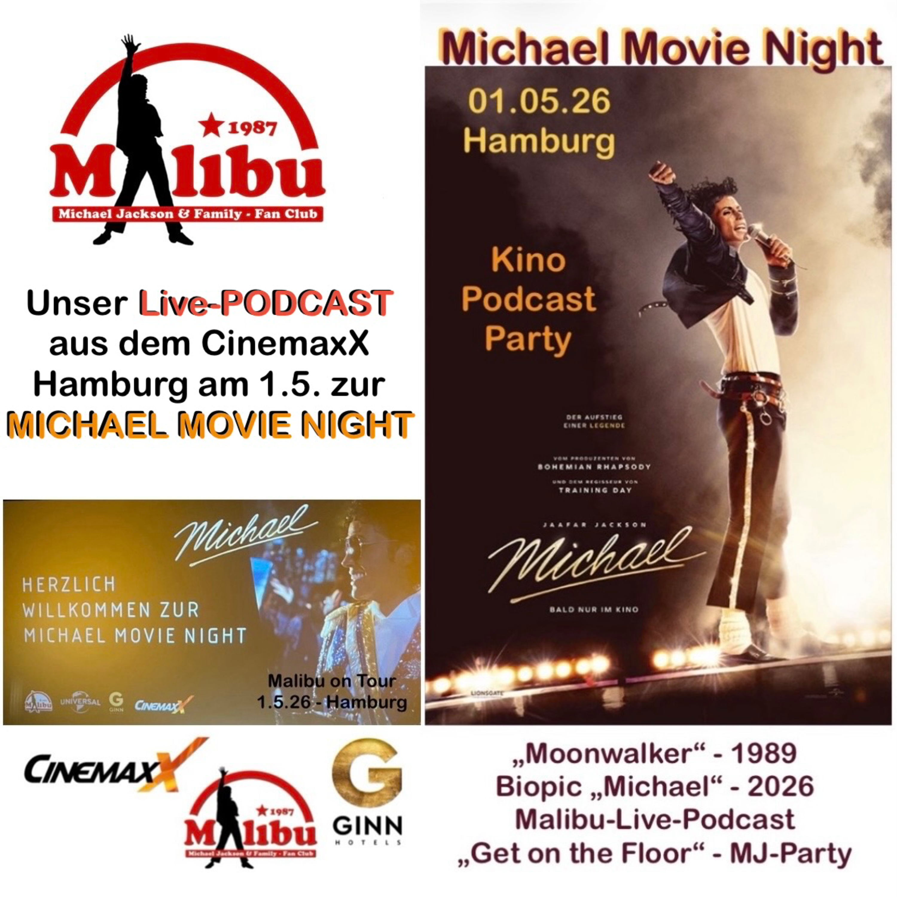 Malibu LIVE-PODCAST zur „Michael Movie Night“ am 1.5.26 im CinemaxX Hamburg Dammtor - mit MJ: Mathias & Jenny episode artwork