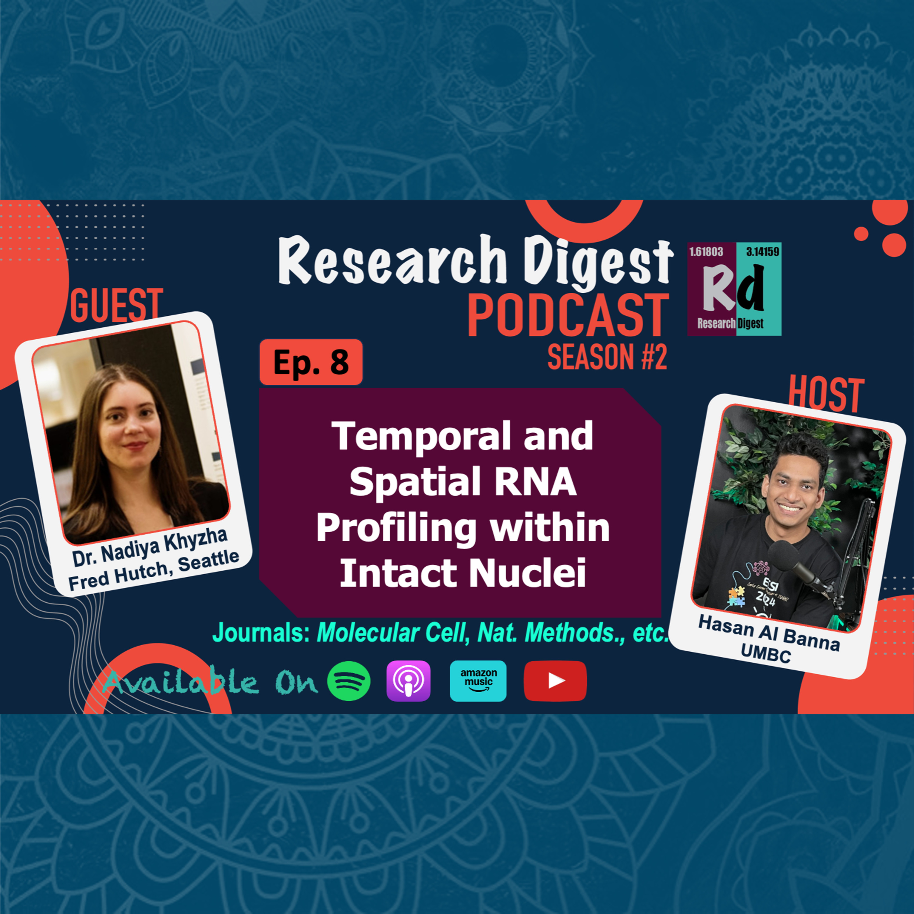 RNA profiling, Transcriptome dynamics, SLAM-RT&Tag | Research Digest with Dr. Nadiya Khyzha | S2E8