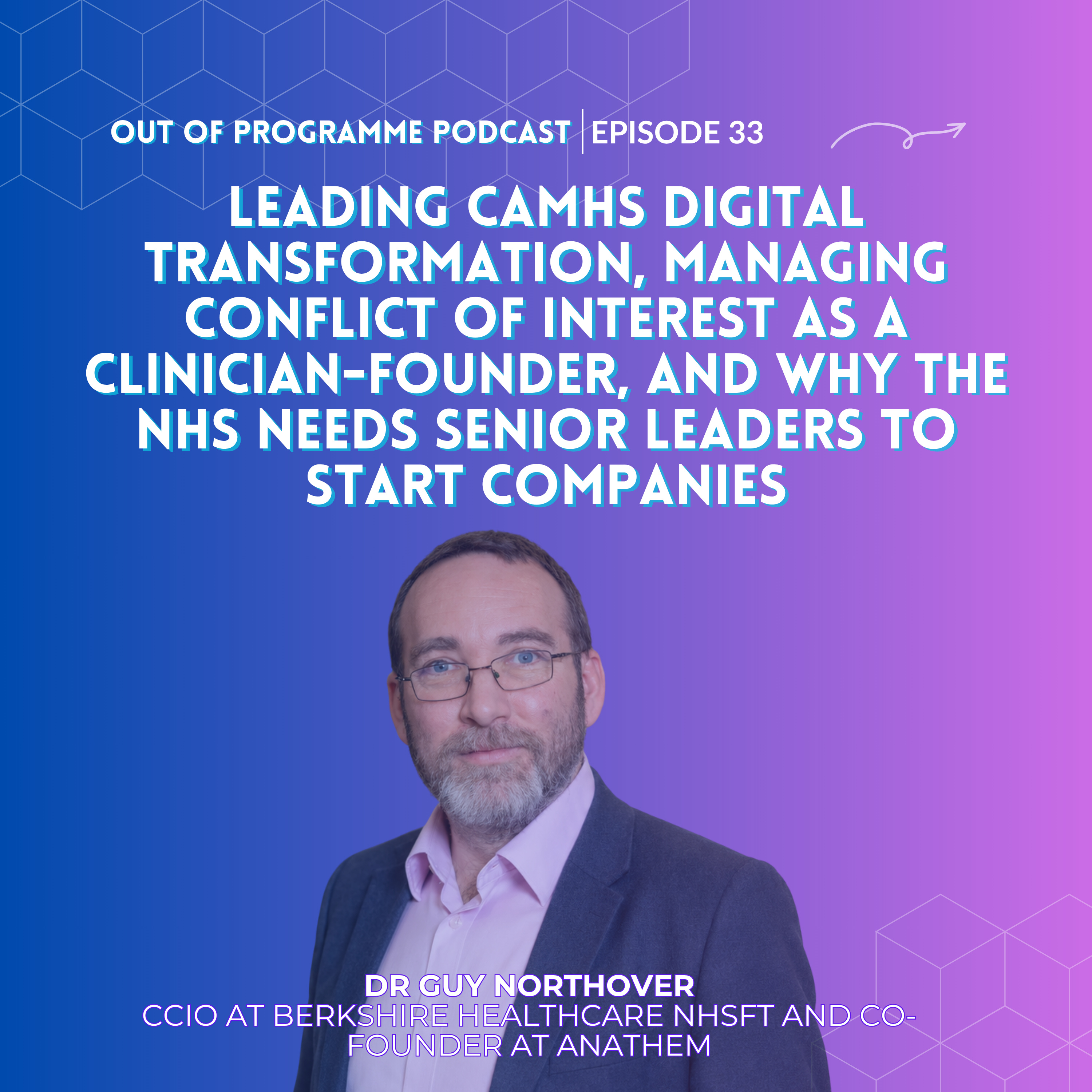 Episode 33: Dr Guy Northover on Leading CAMHS Digital Transformation, Managing Conflict of Interest as a Clinician-Founder, and Why the NHS Needs Senior Leaders to Start Companies