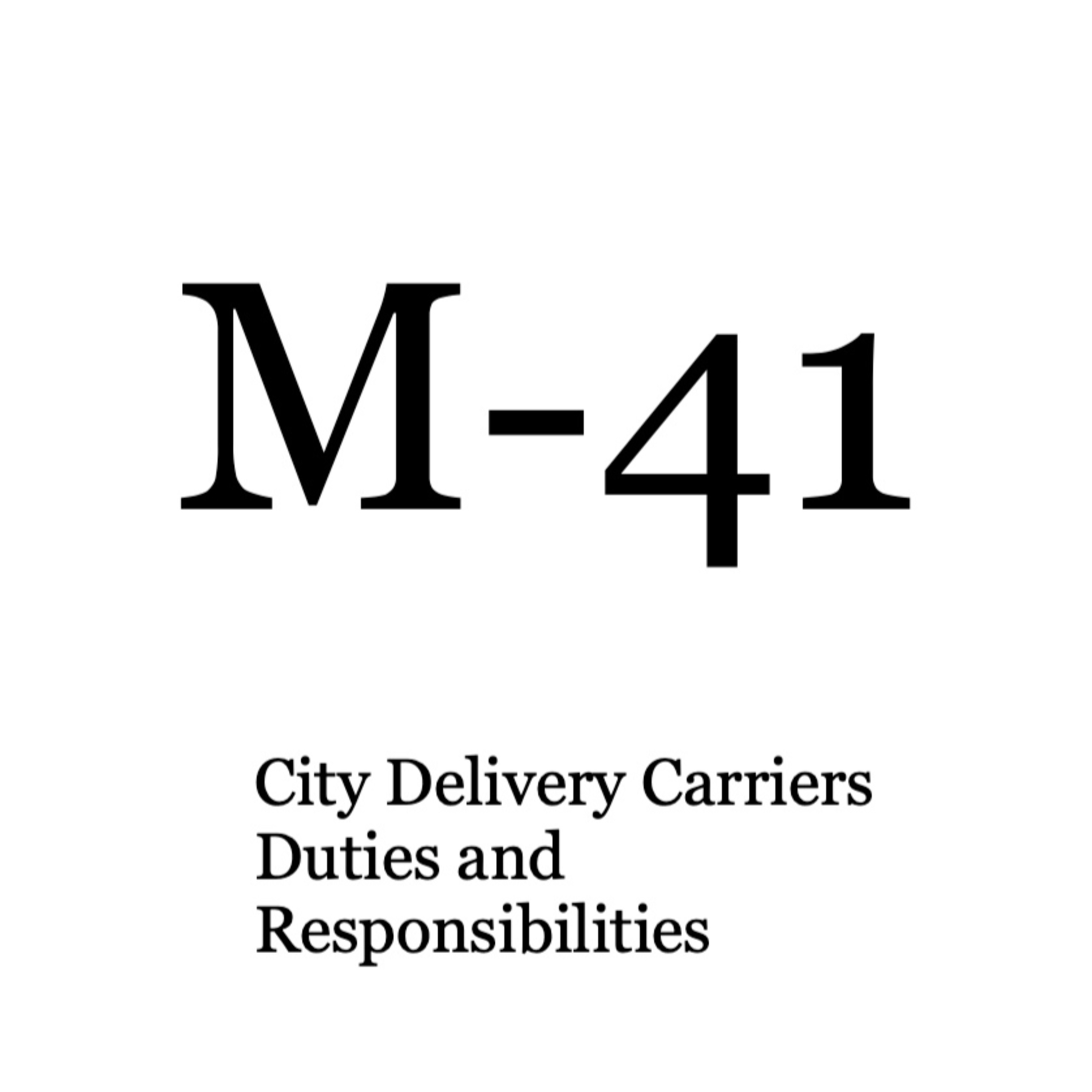 M-41: Chapter 9(Mail Count and Route Inspection)