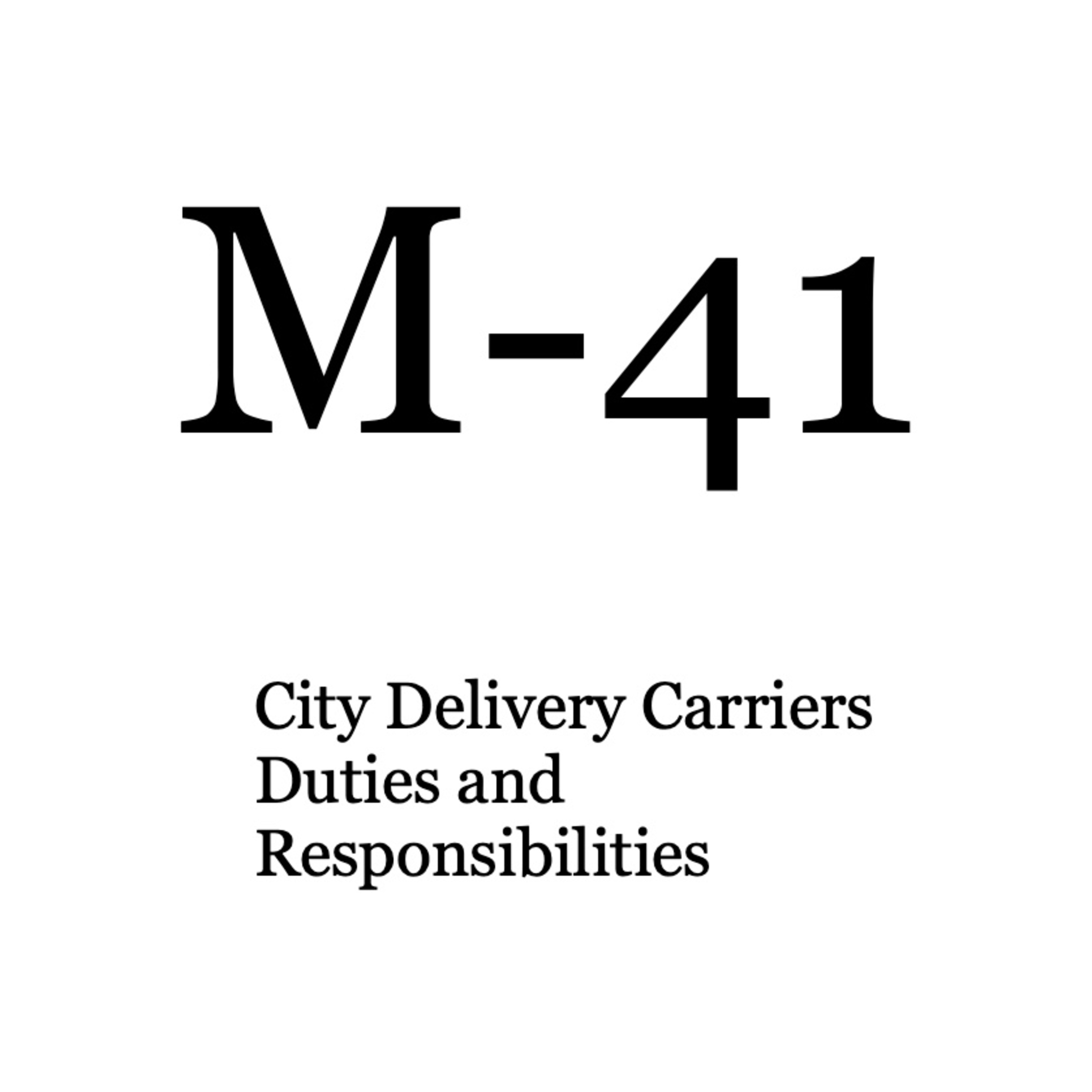 USPS M-41(Audiobook)