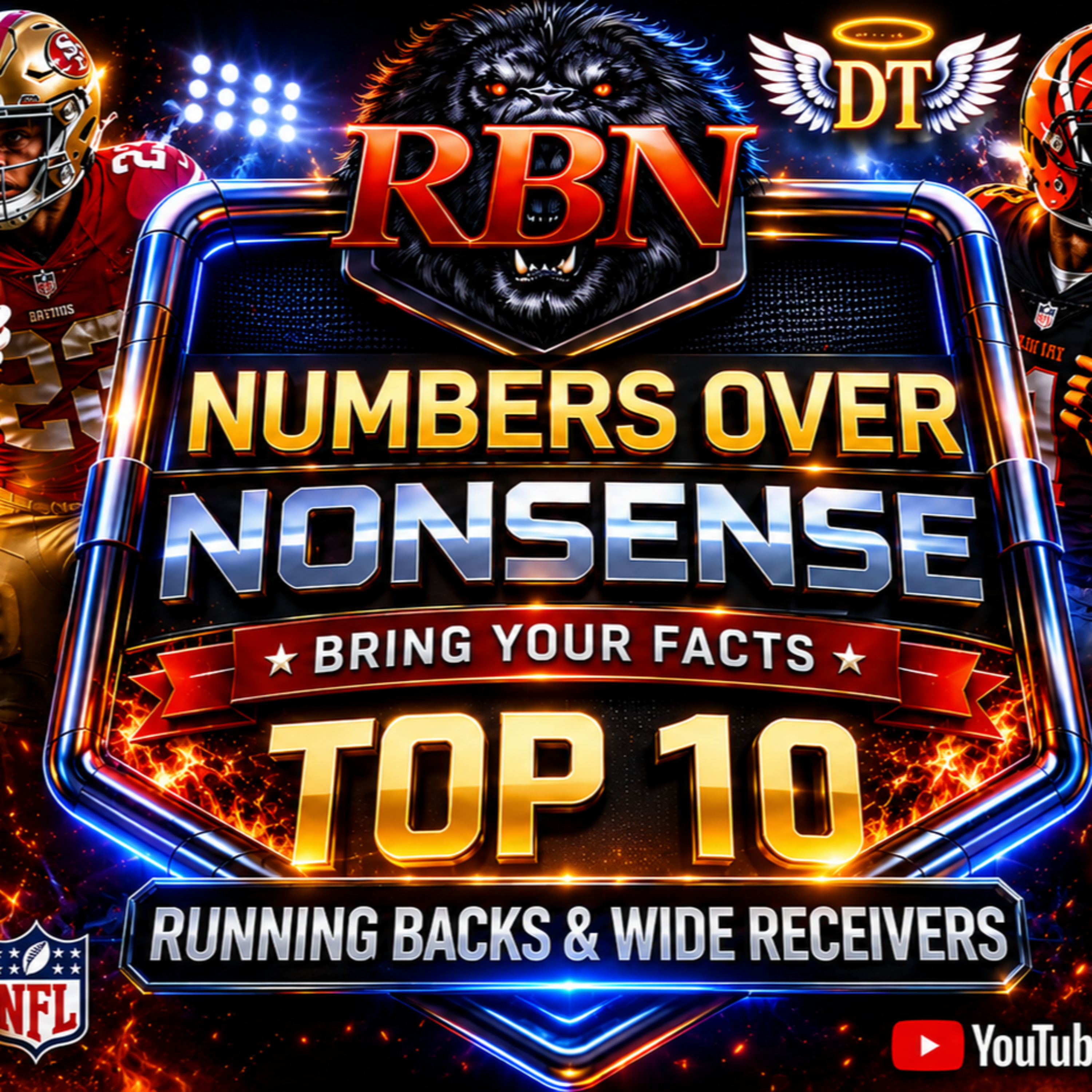 Number Over Nonsense Top Ten Rb's WR's For 2026-27 episode artwork