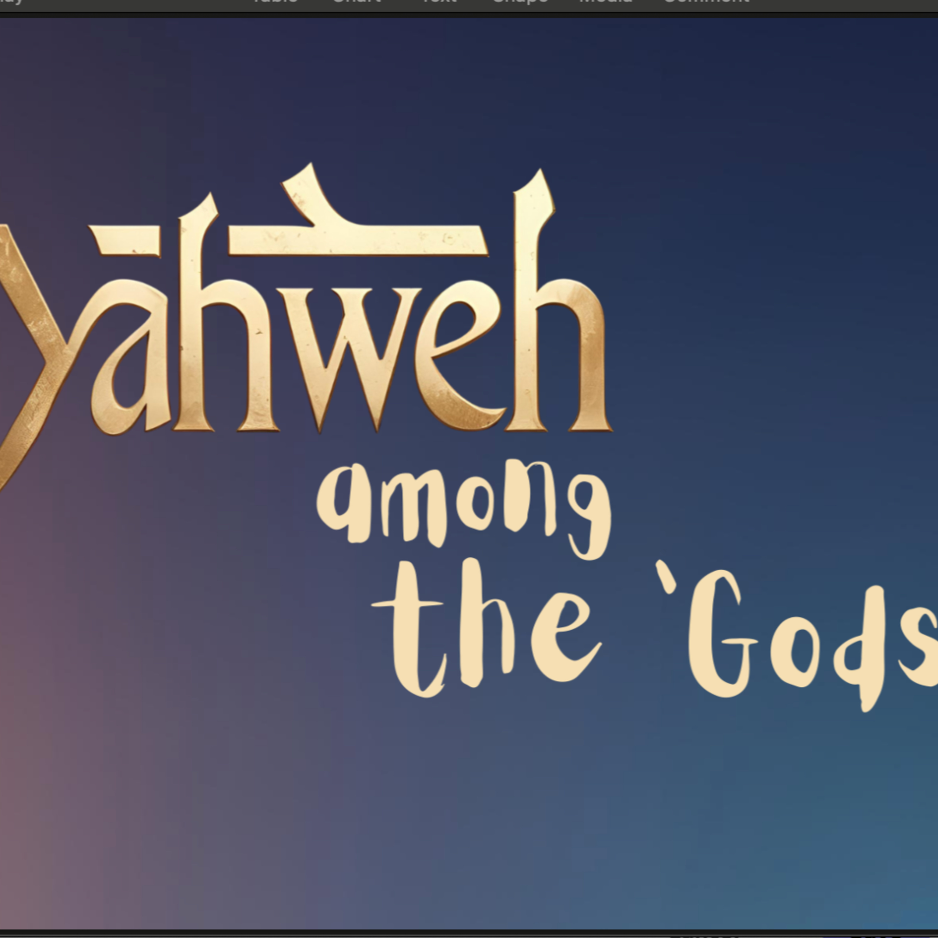 Yahweh among the gods - Creator episode artwork