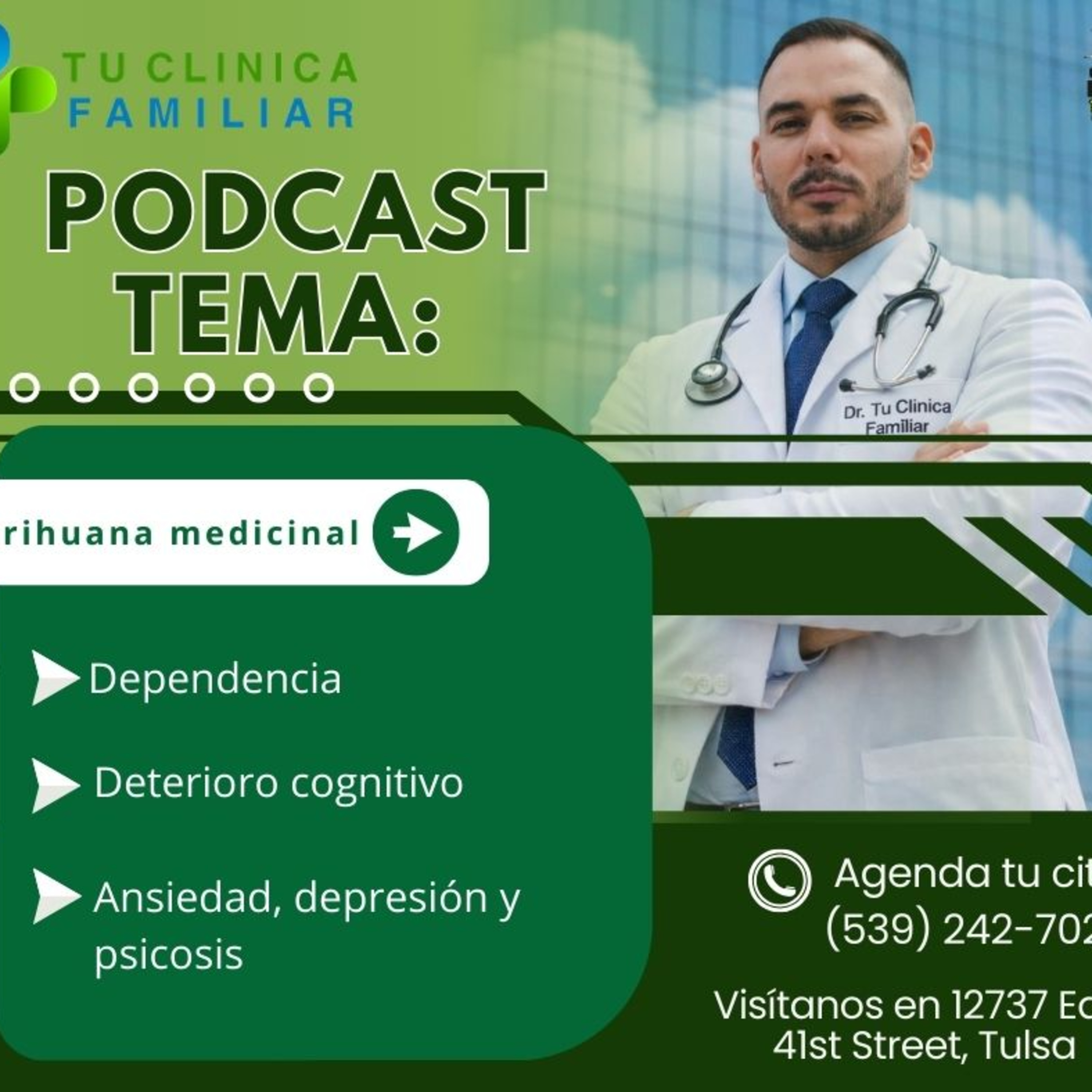 Marihuana medicinal vs uso recreativo: riesgos, mitos y recomendaciones médicas: Tu clínica familiar: 18 de marzo 2026 episode artwork