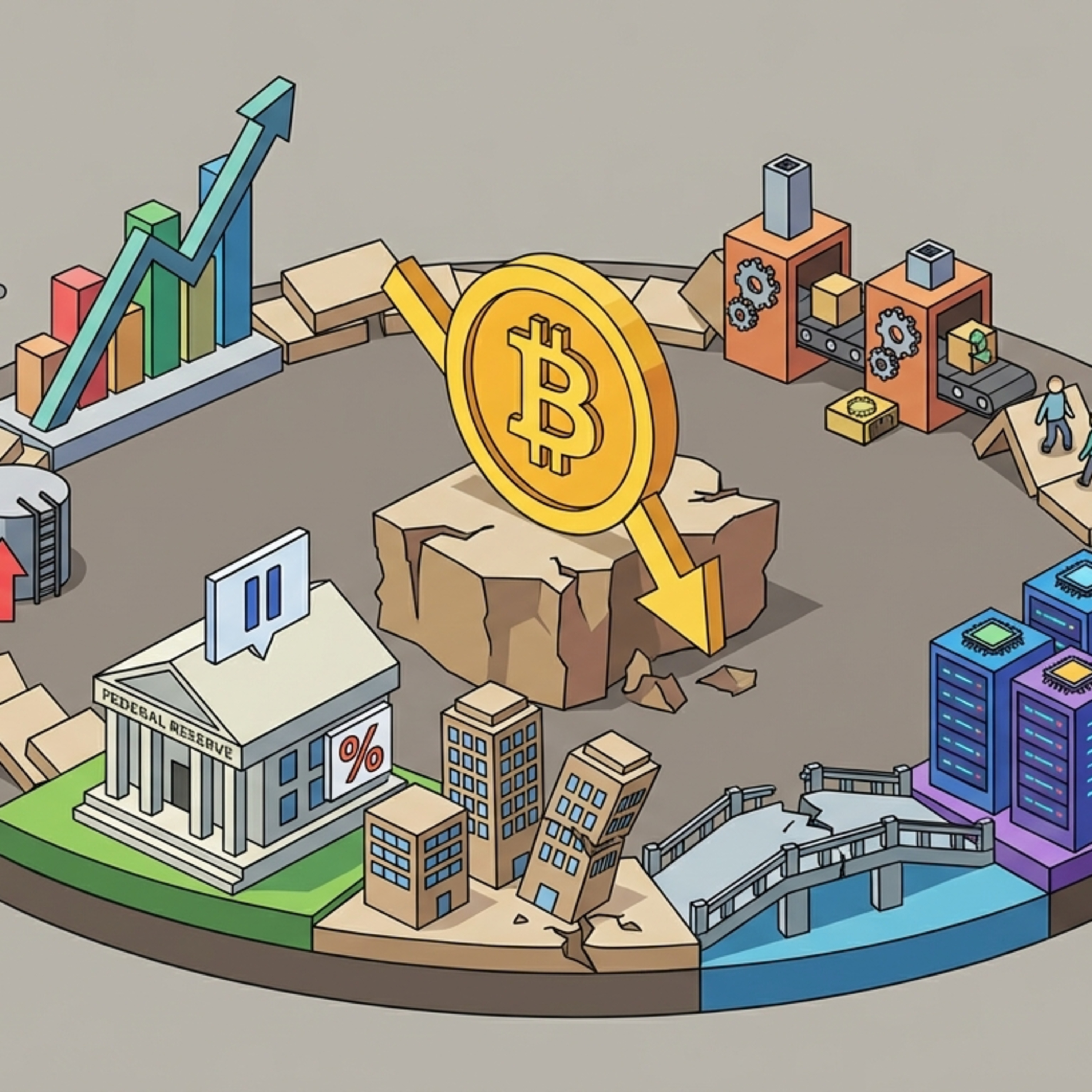 原油100ドル、金利据え置き、BTC急落。追い詰められたマイナーがAIに逃げる理由