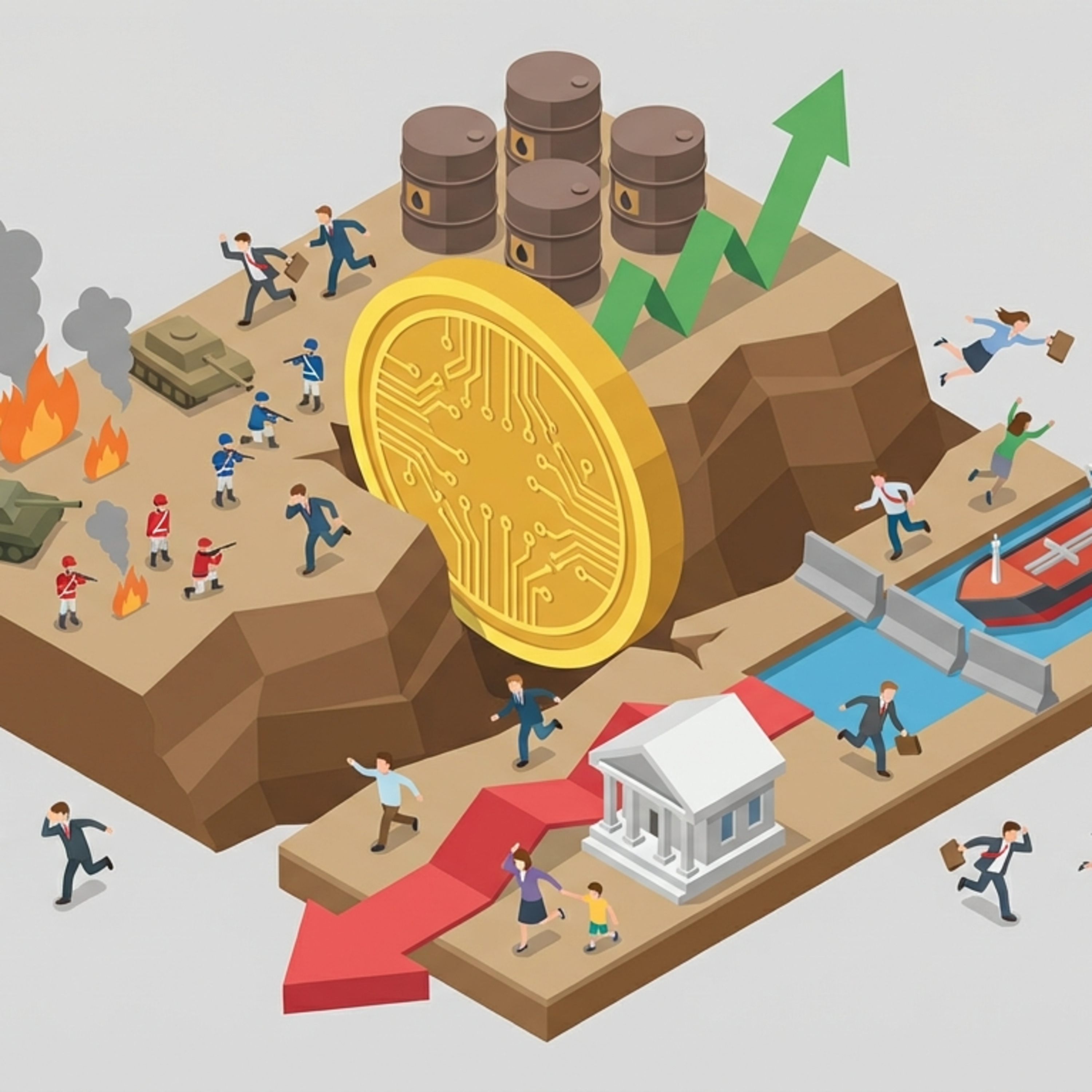 戦争とビットコイン、7万ドル崩壊の裏で何が起きている？