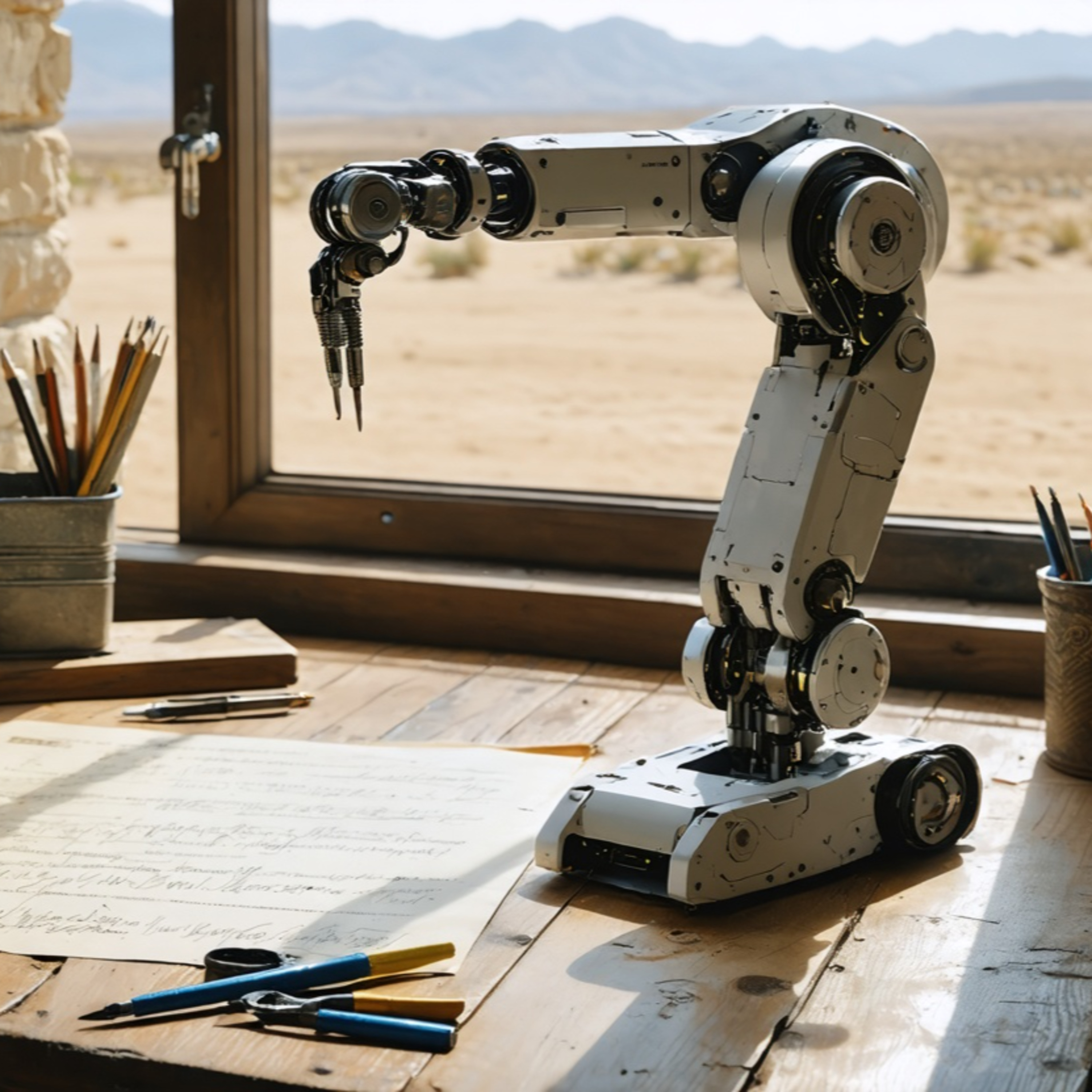 What if getting laid off wasn't actually the end? The Scribe: A Calligraphic Chronicle of Robotic Labor by Khalid Al-Mansoori episode artwork
