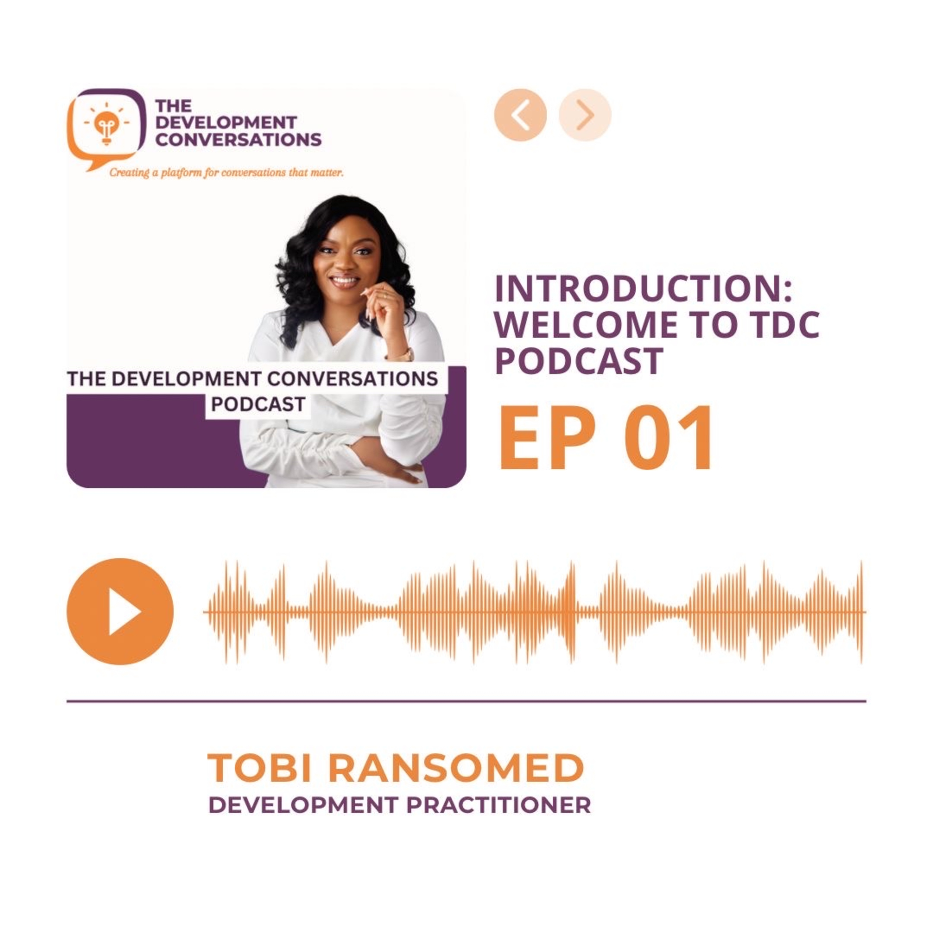 INTRODUCTION: Welcome to The Development Conversations Podcast episode artwork
