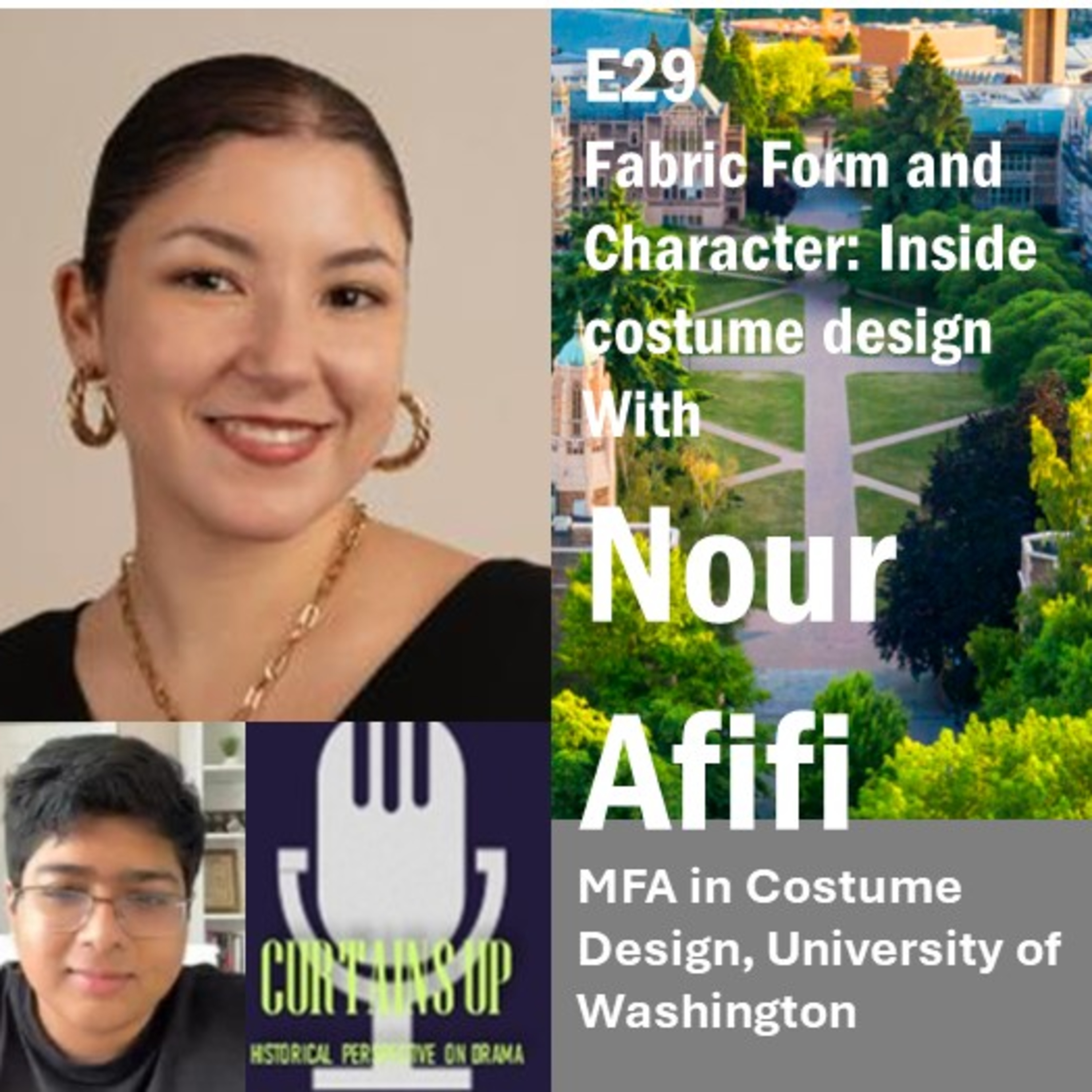 E29: Fabric Form and Character: Inside costume design with UW's Nour Afifi episode artwork