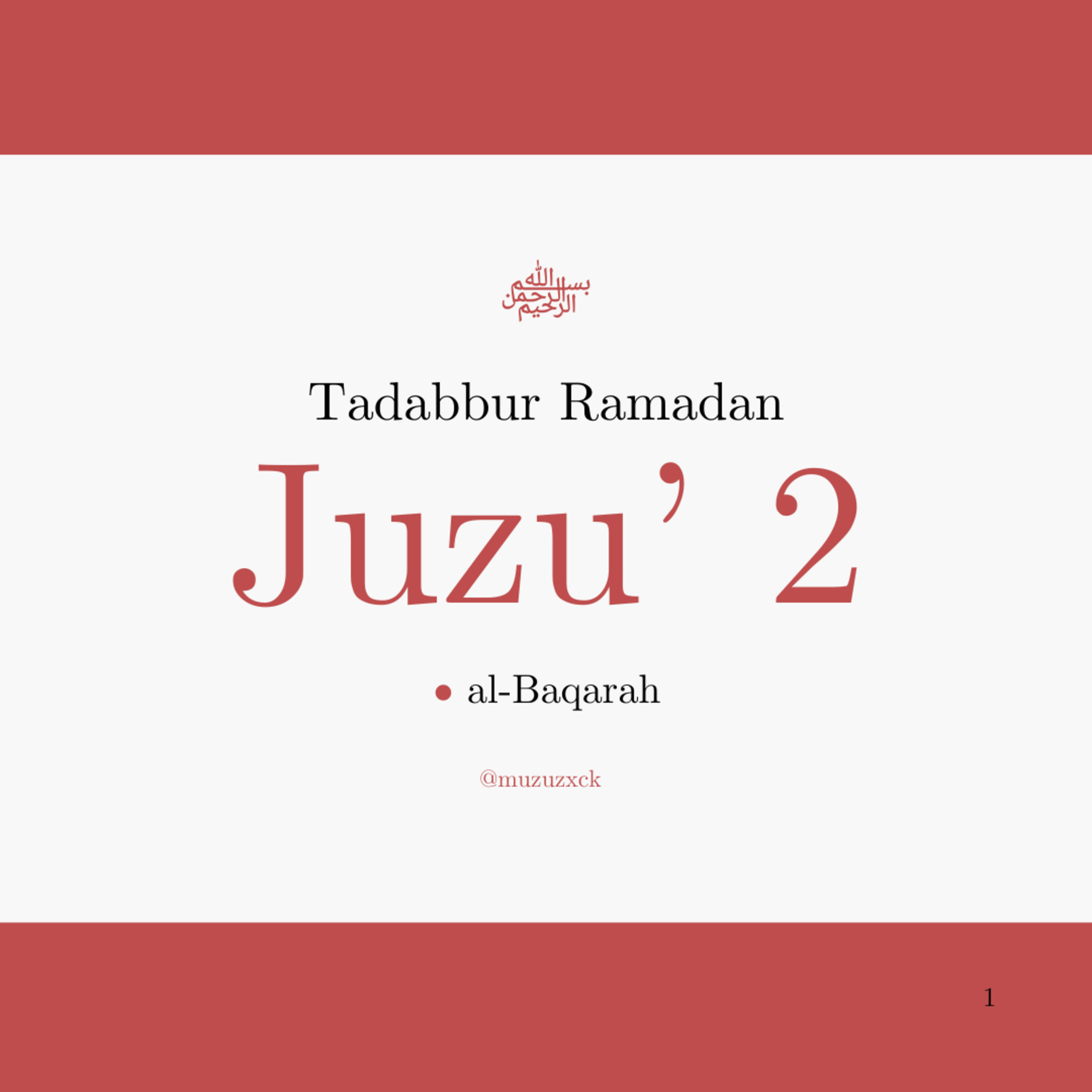 Tadabbur Ramadan: Juzu' 2