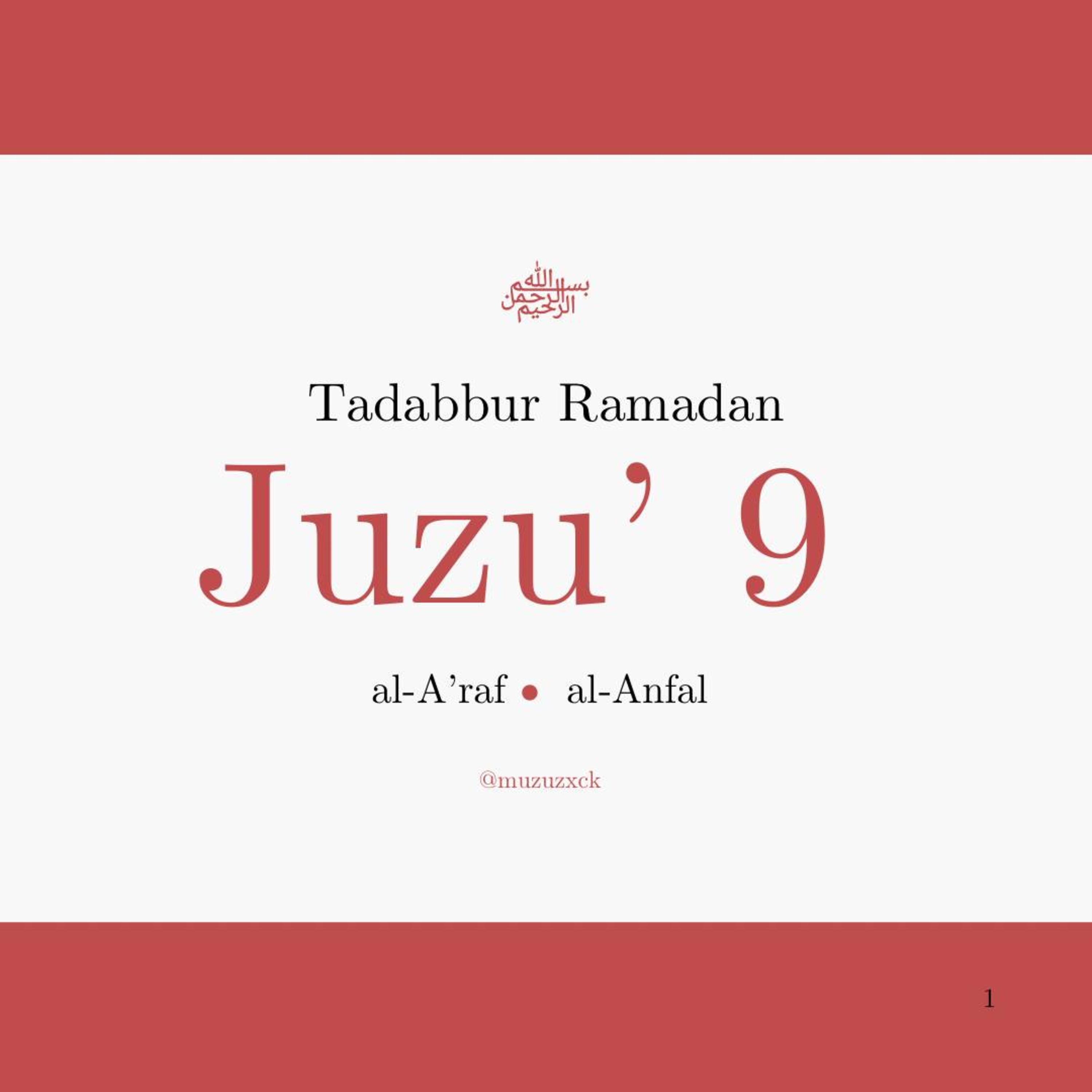 Tadabbur Ramadan: Juzu' 9