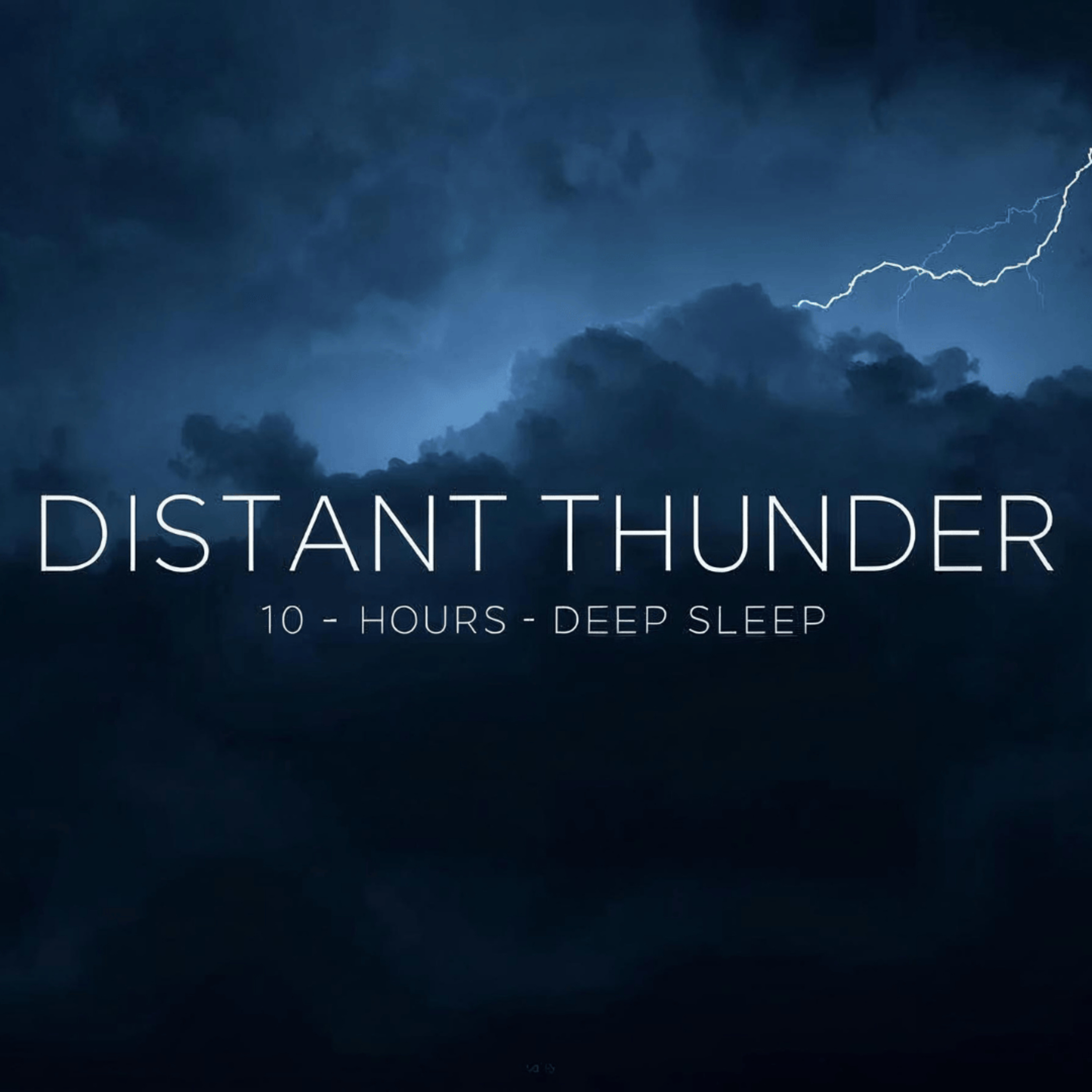 10 Hours of Distant Thunder (No Rain) 🌩️ Deep Sleep, Calm & Anxiety Relief | Black Screen