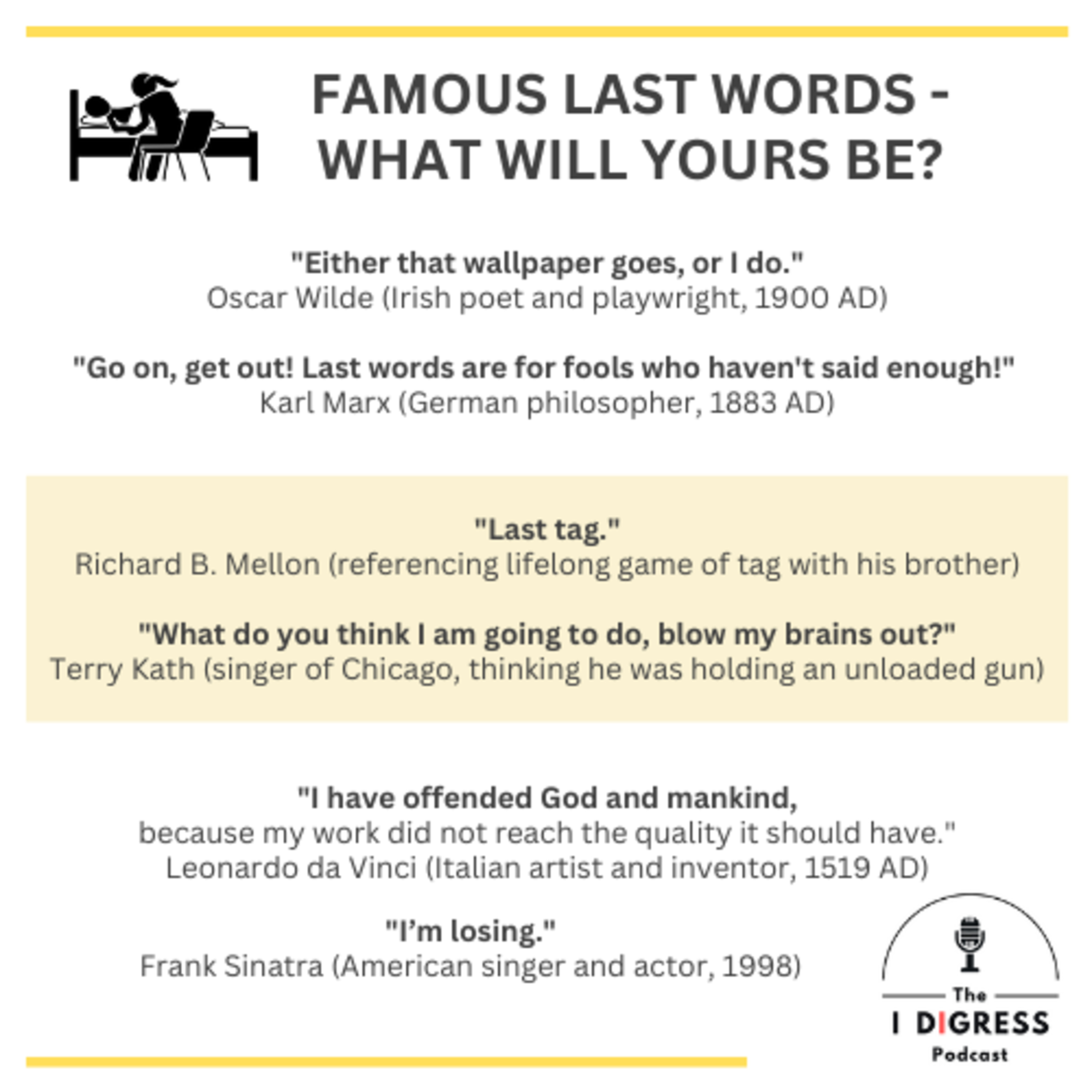GUESS: Famous Last Words - Historical Death Quotes episode artwork