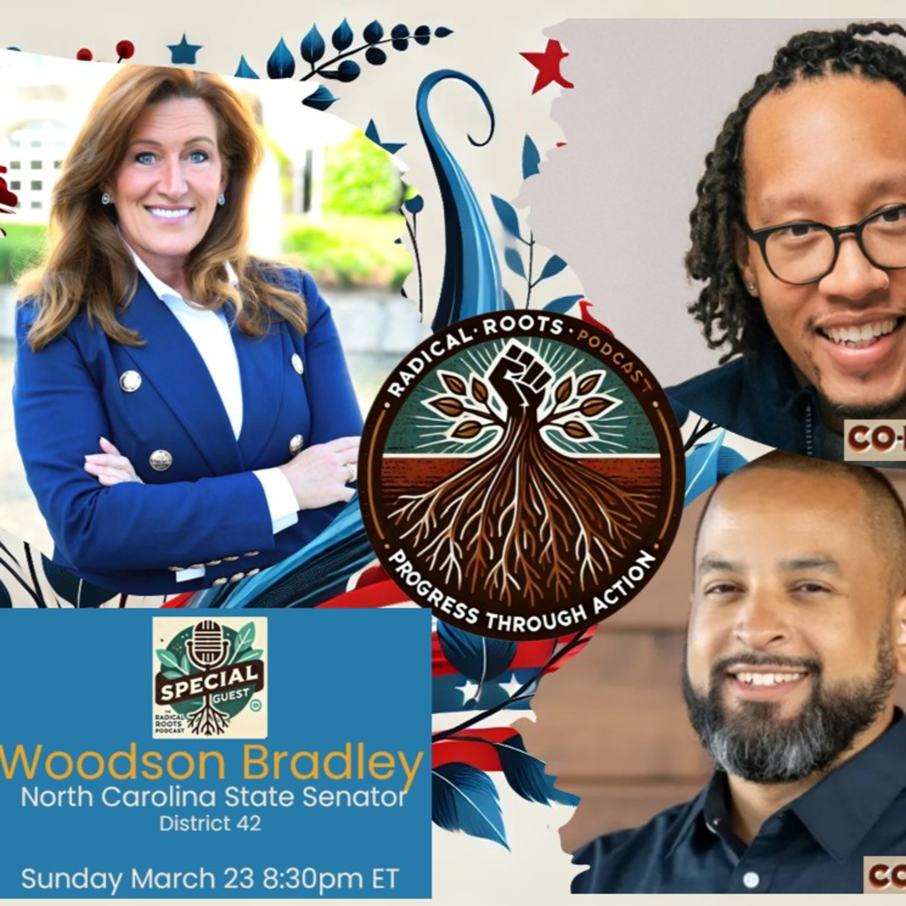 Radical Roots Ep 20 | North Carolina Politics, Domestic Violence & Gun Laws, and the Fight for Our Future ft. Senator Woodson Bradley 🗳️ episode artwork