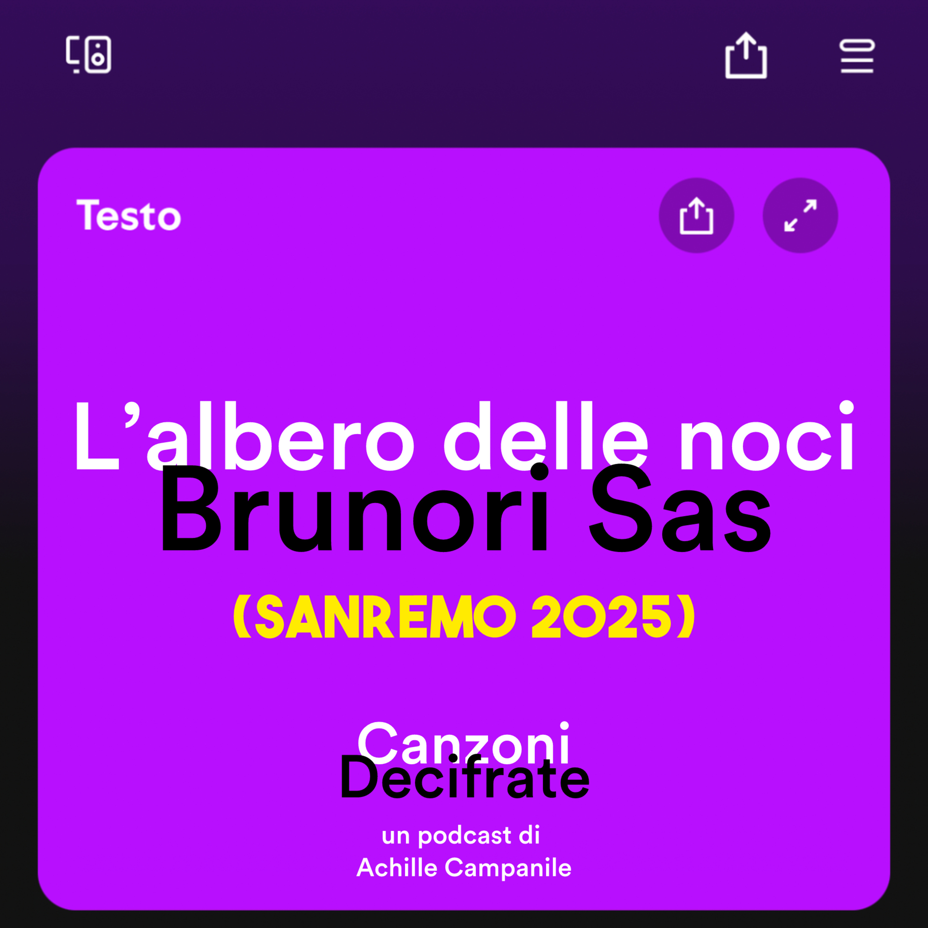 Ep. 04 L'albero delle noci - Brunori Sas (SANREMO 2025) episode artwork