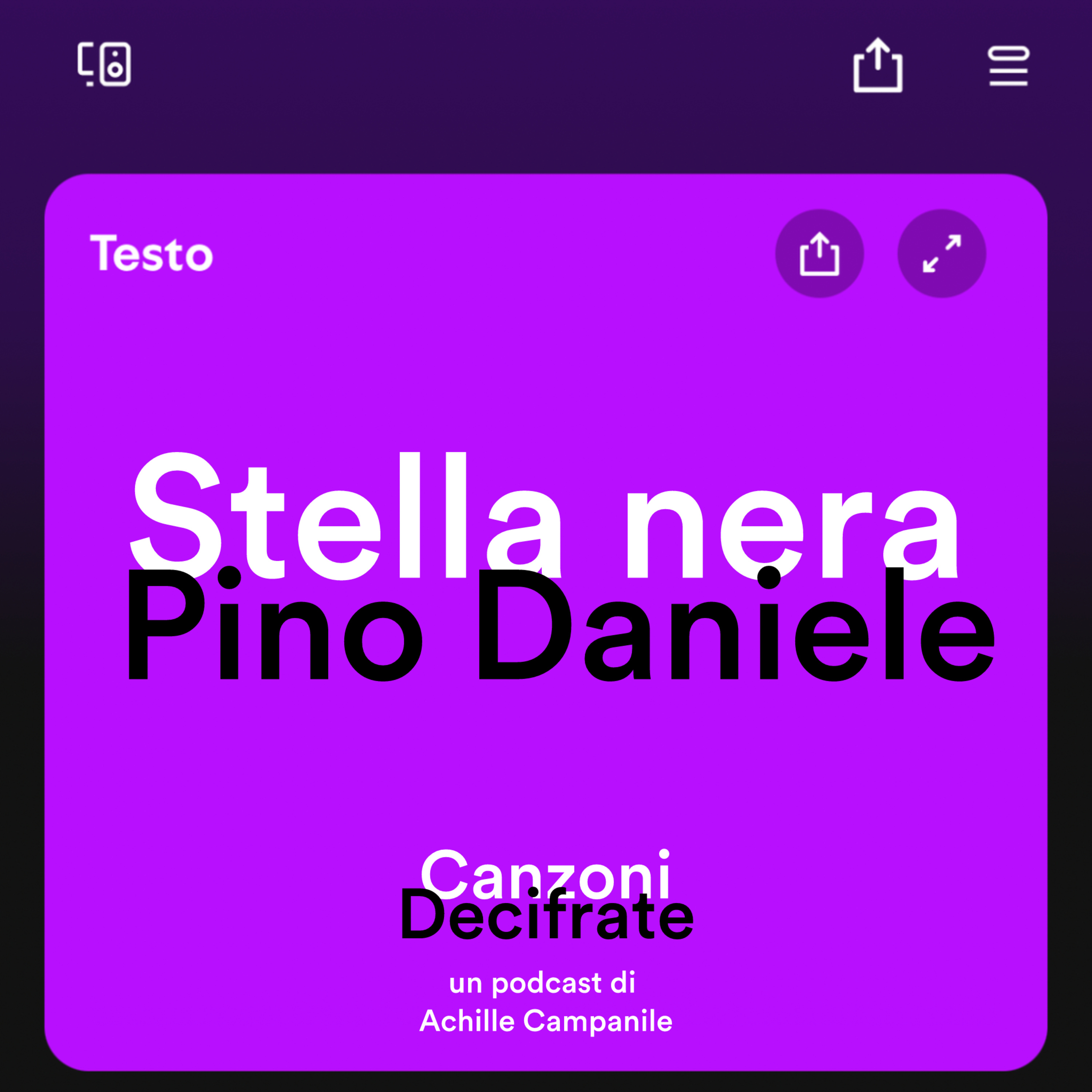 Ep. 08 Stella nera - Pino Daniele episode artwork