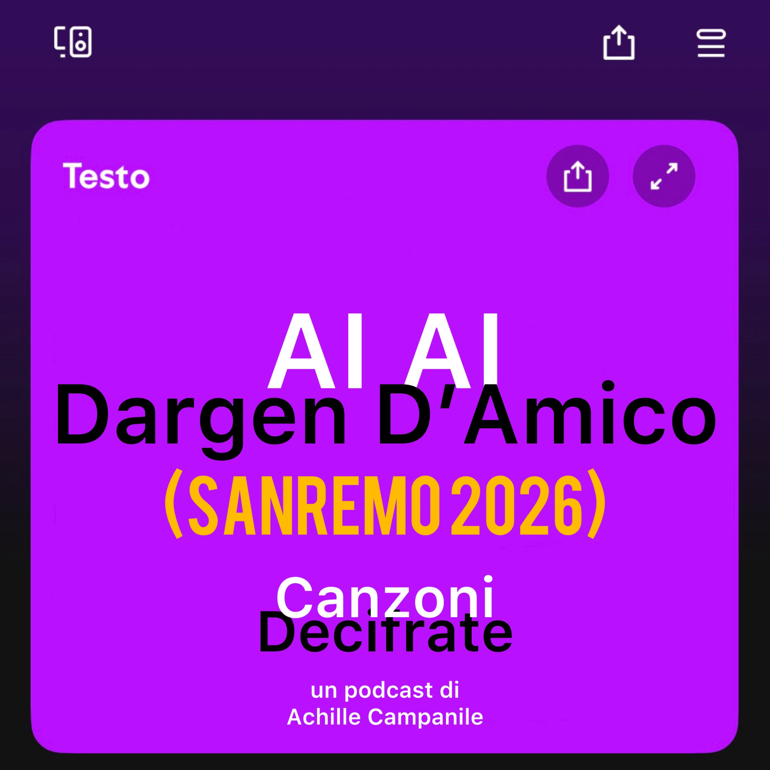 Ep. 14 AI AI - Dargen D'Amico episode artwork
