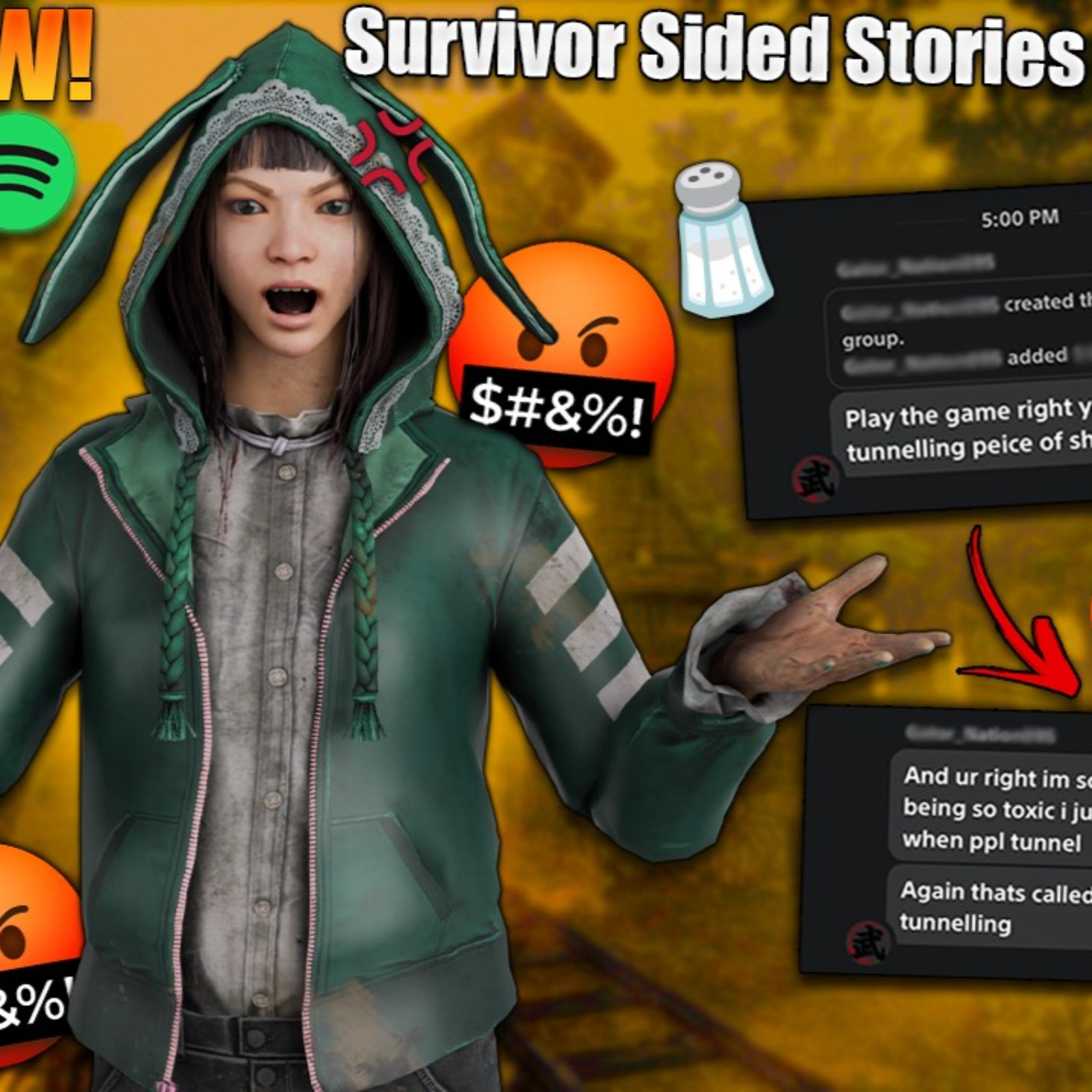 Reading salty survivors messages on DBD Reddit episode artwork