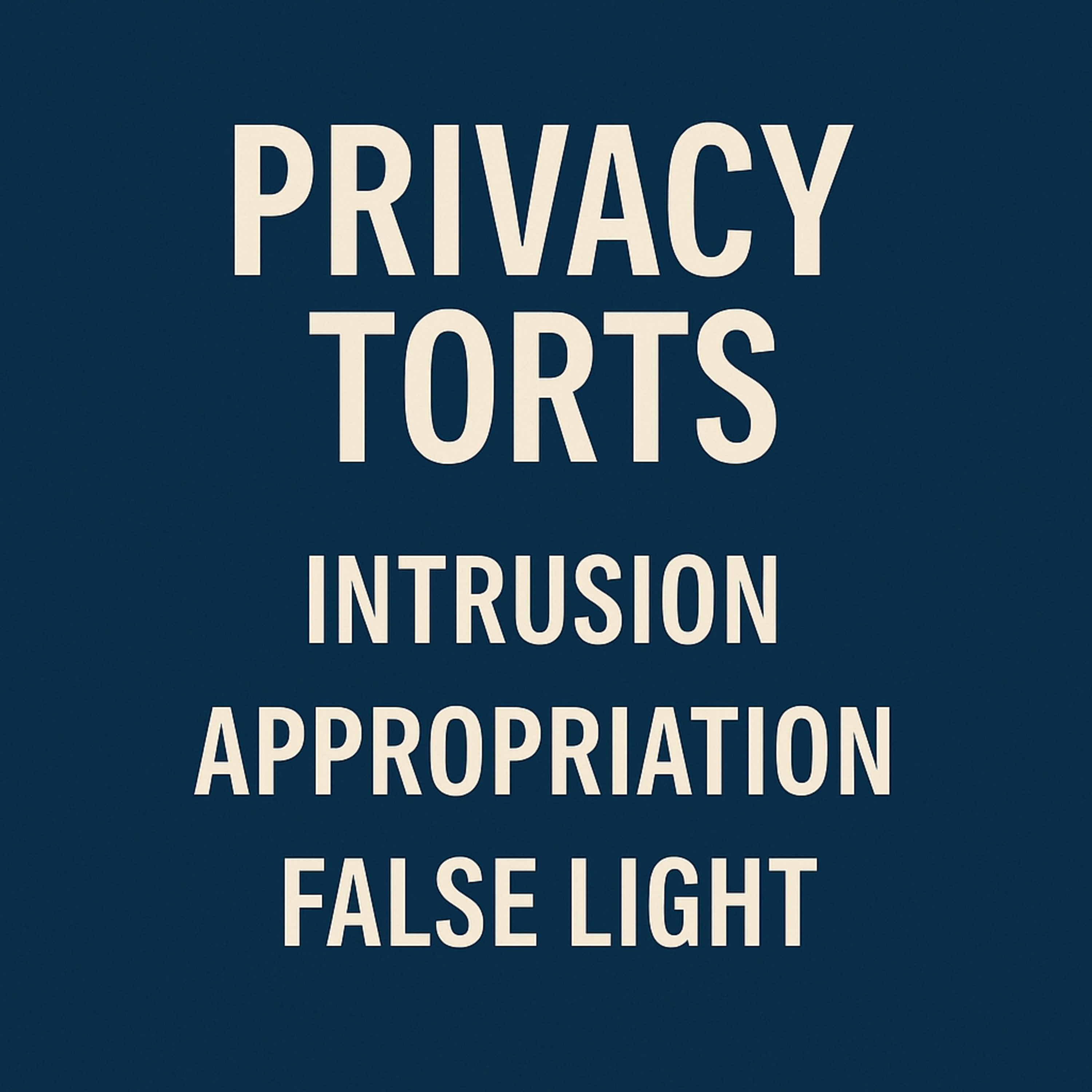 Privacy Torts — Intrusion, Appropriation, and False Light (Part 1 of 2)