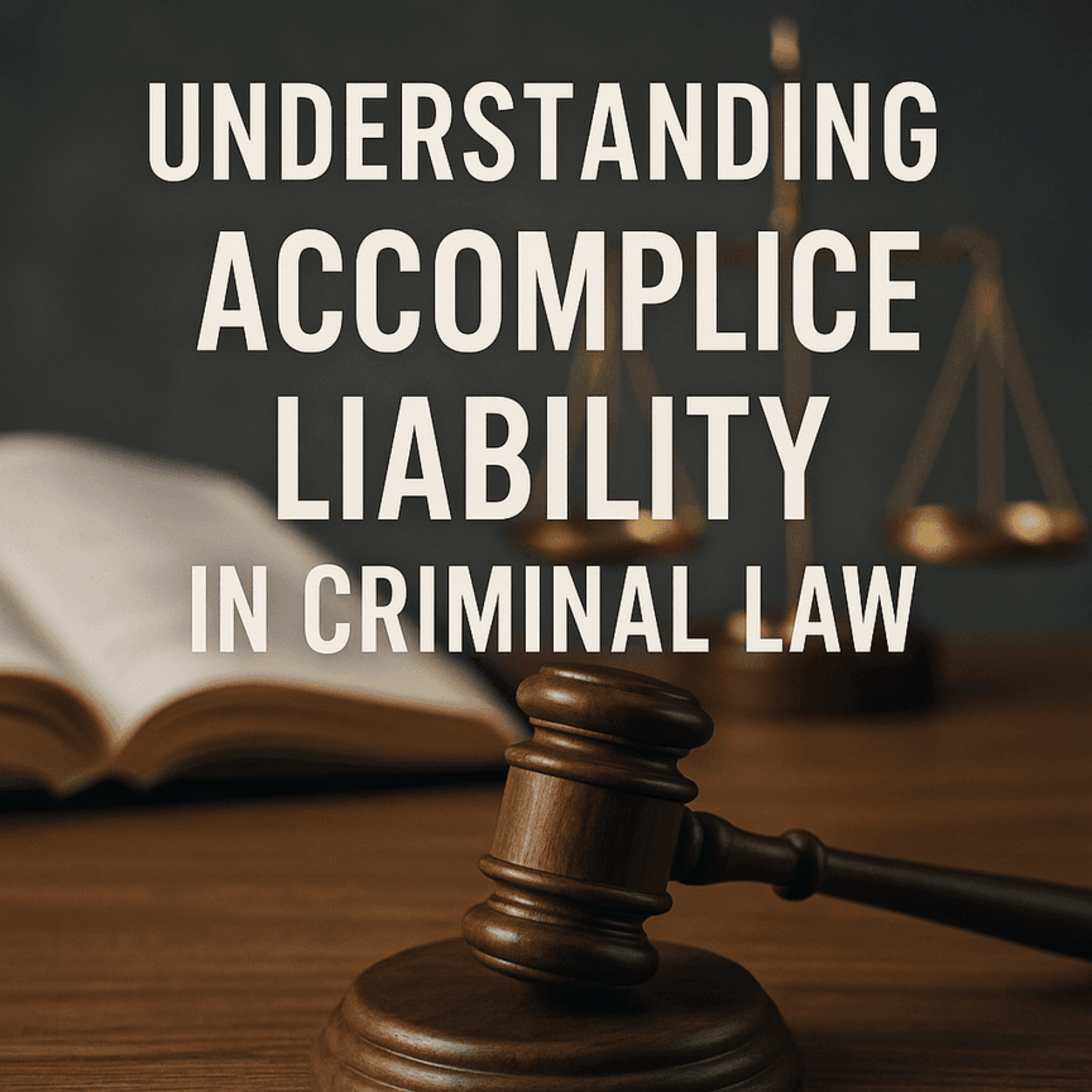 Criminal Law Lecture Thirty-Two Accomplice Liability: Aiding, Abetting, and Participation in Crime