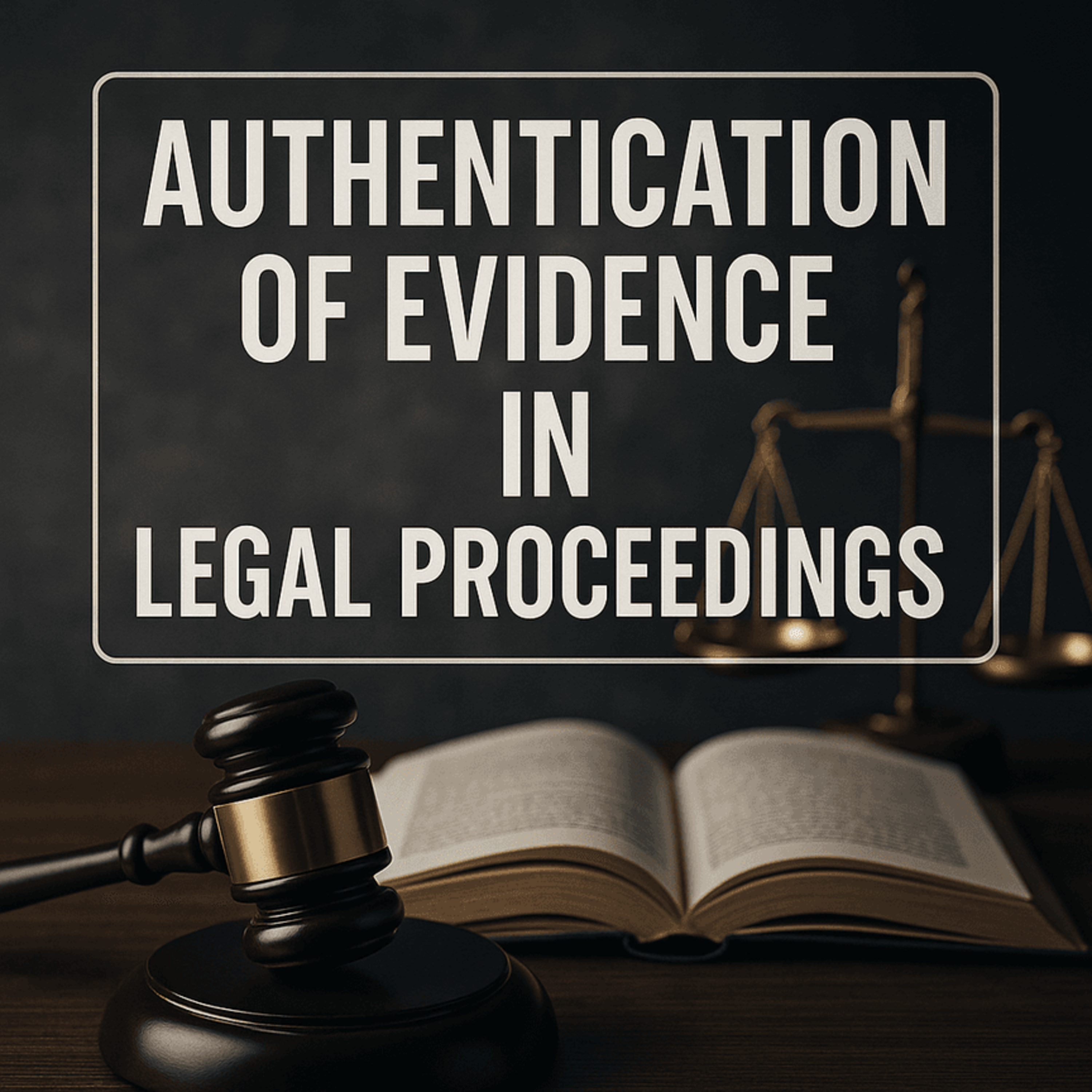Evidence Lectures Lecture Forty – Authentication: Verifying the Validity of Evidence