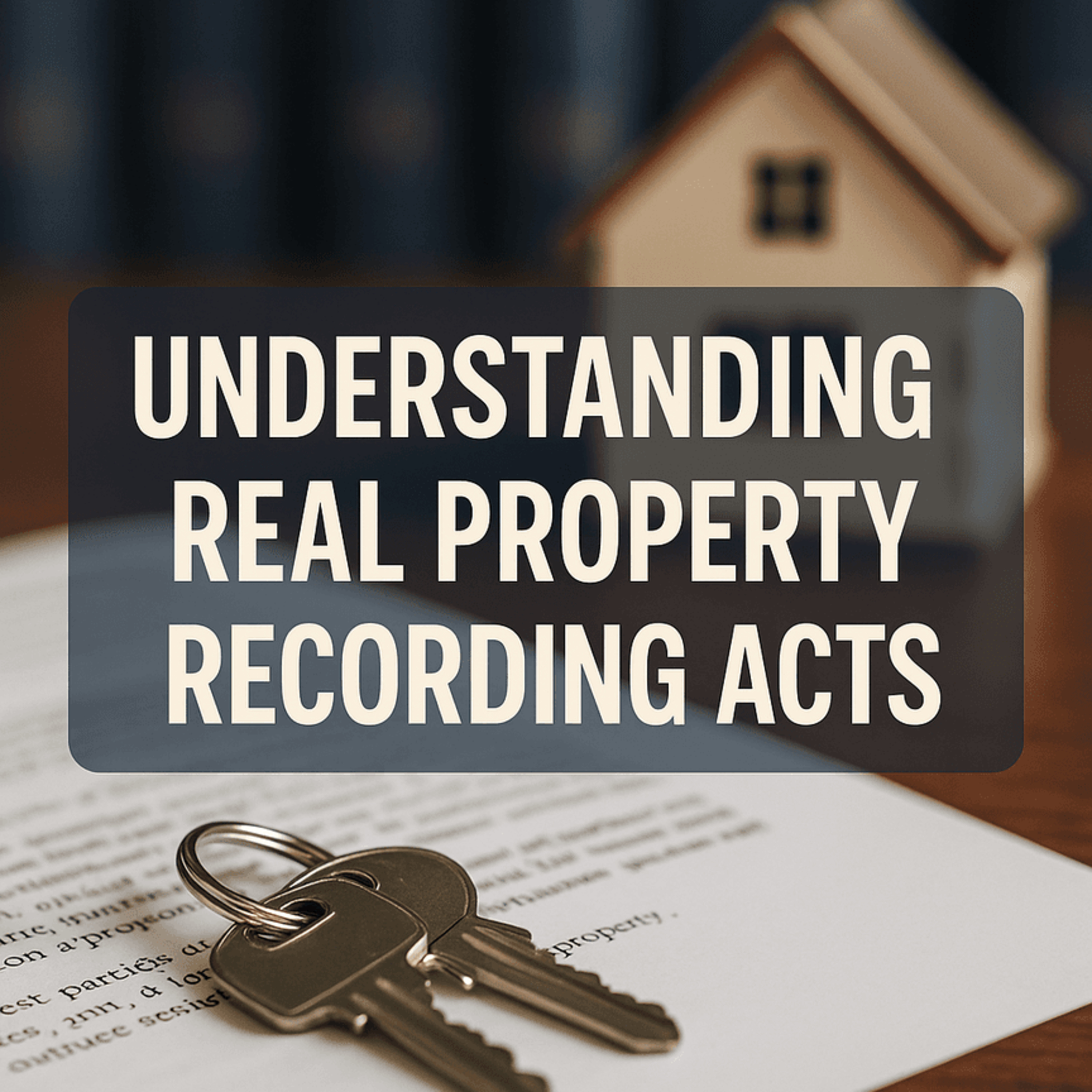 Property Law Lecture Fifty-Three – Recording Acts: Notice, Race, and Race-Notice Statutes