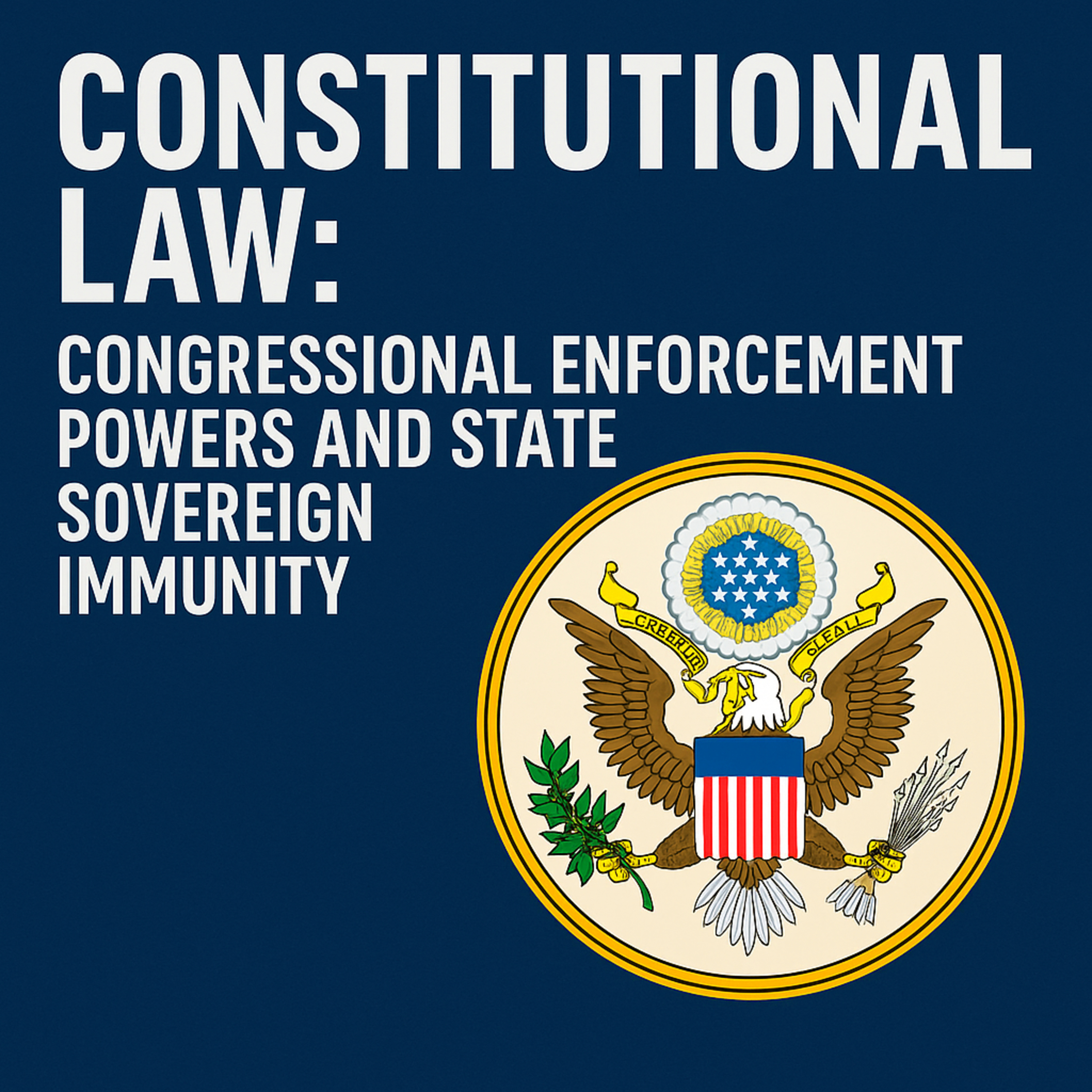 Constitutional Law (Part 7 of 7): Congressional Enforcement Powers and State Sovereign Immunity