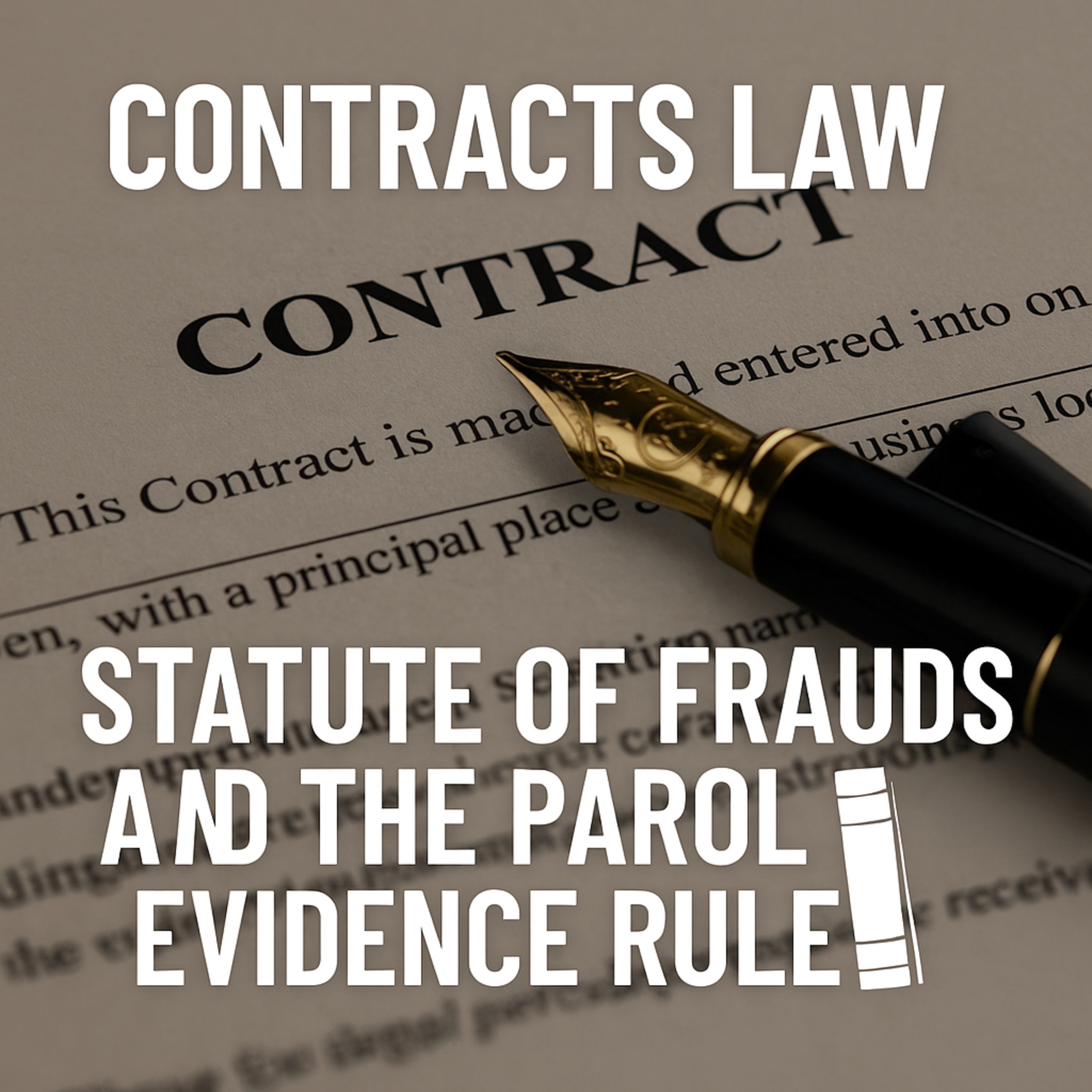 Contracts (Part 3 of 7): Statute of Frauds and the Parol Evidence Rule