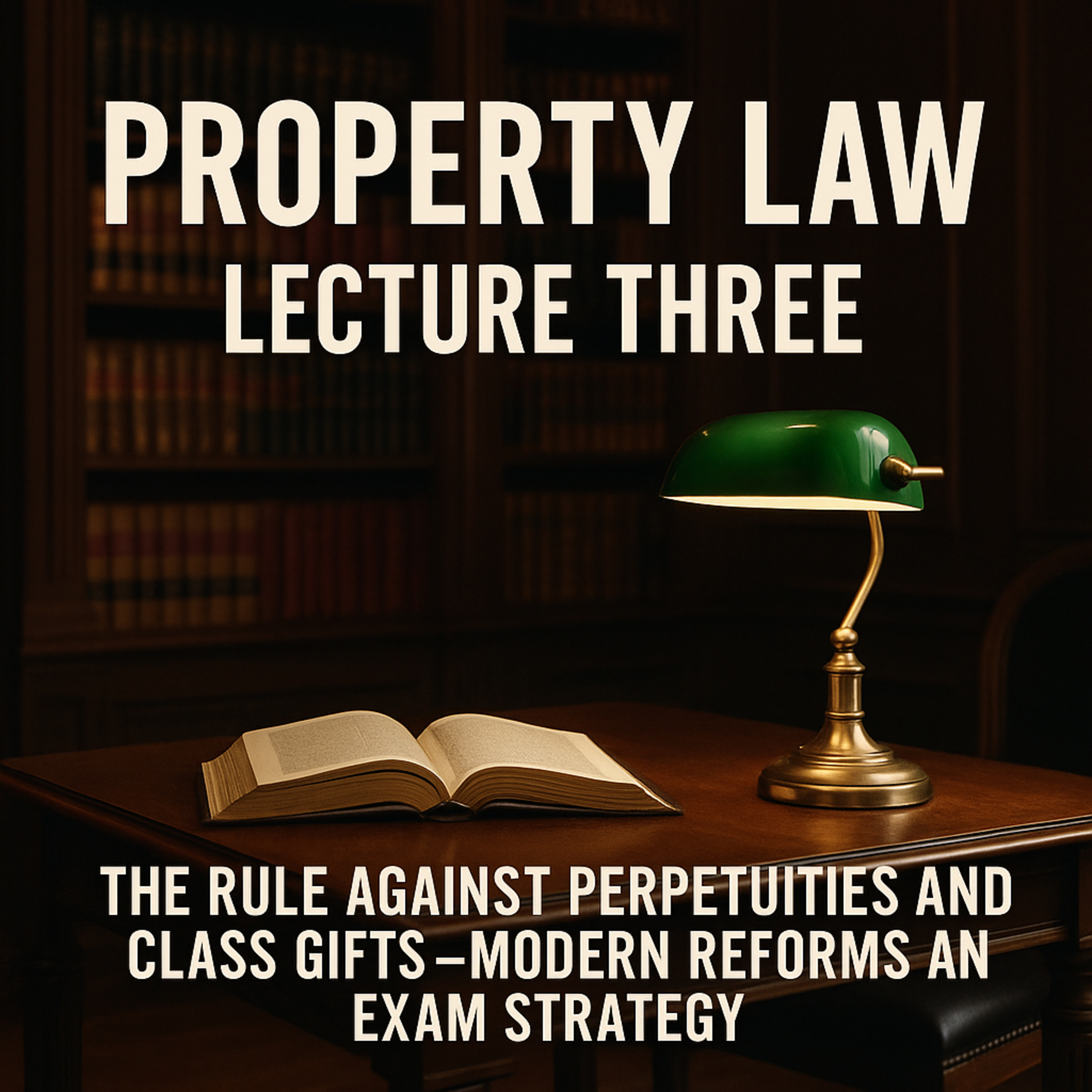 Property Law Lecture Three: The Rule Against Perpetuities and Class Gifts—Modern Reforms and Exam Strategy
